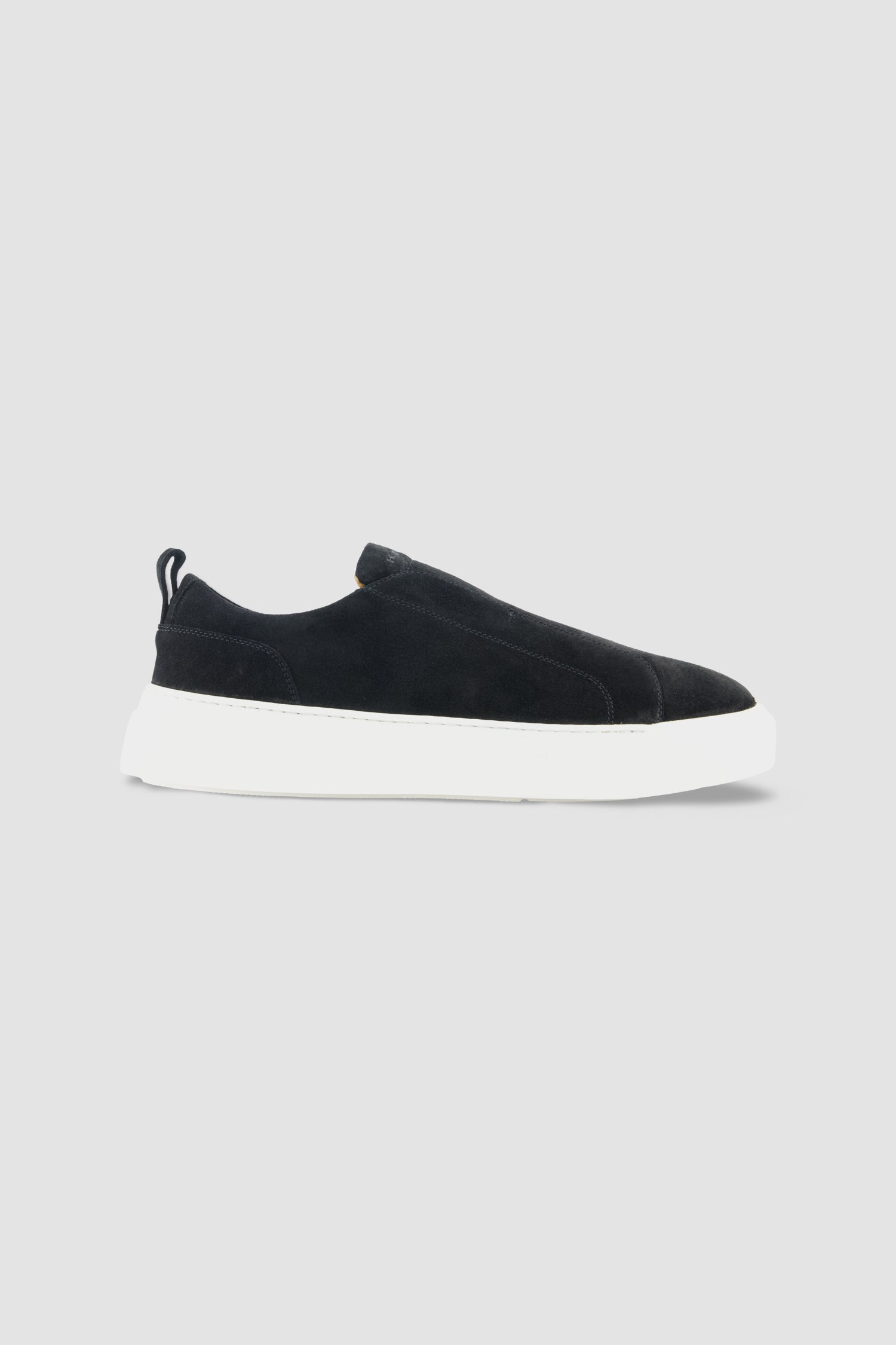 Kiton Black Suede Slip-On Sneakers