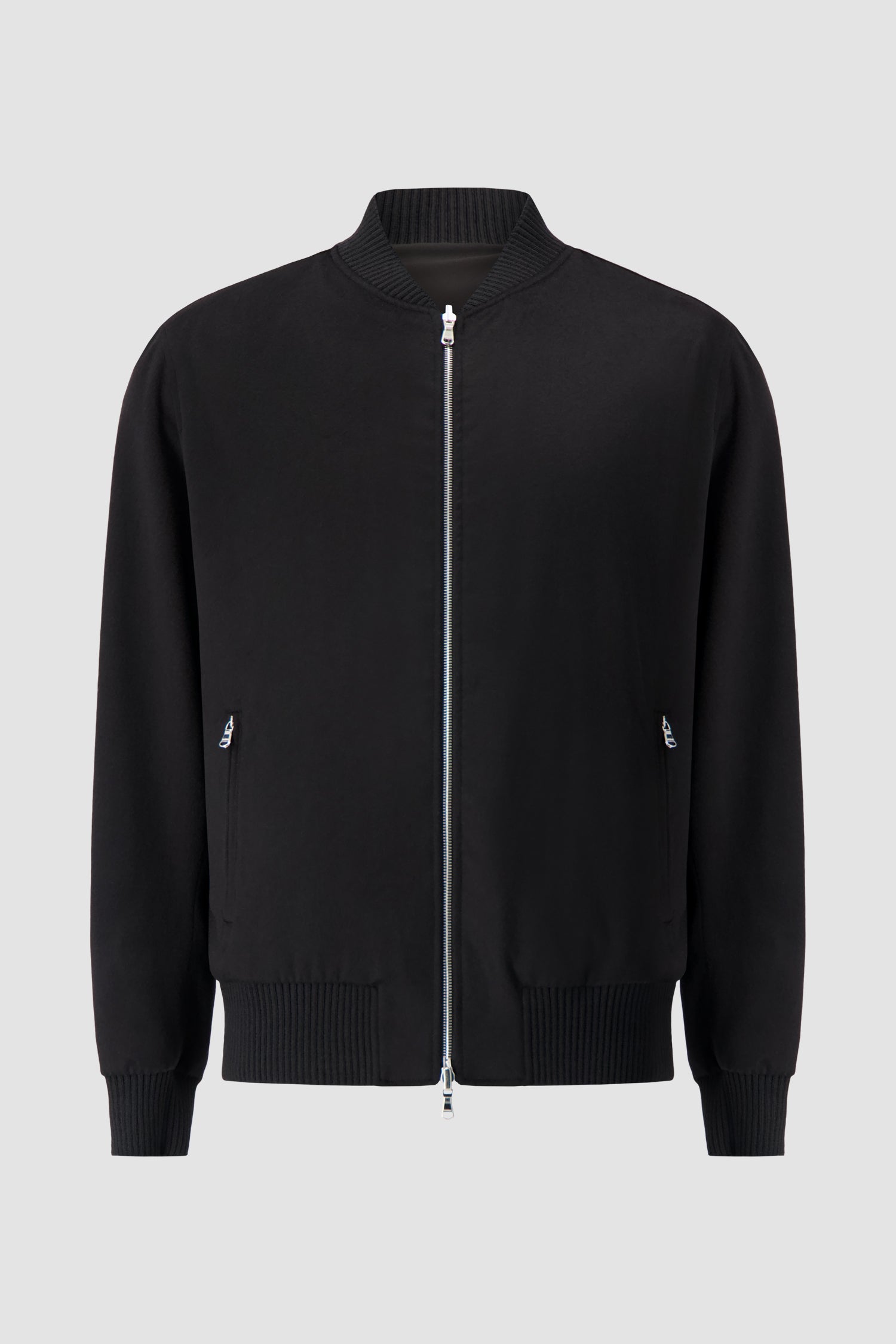 Barba Napoli Black Cashmere Bomber Jacket
