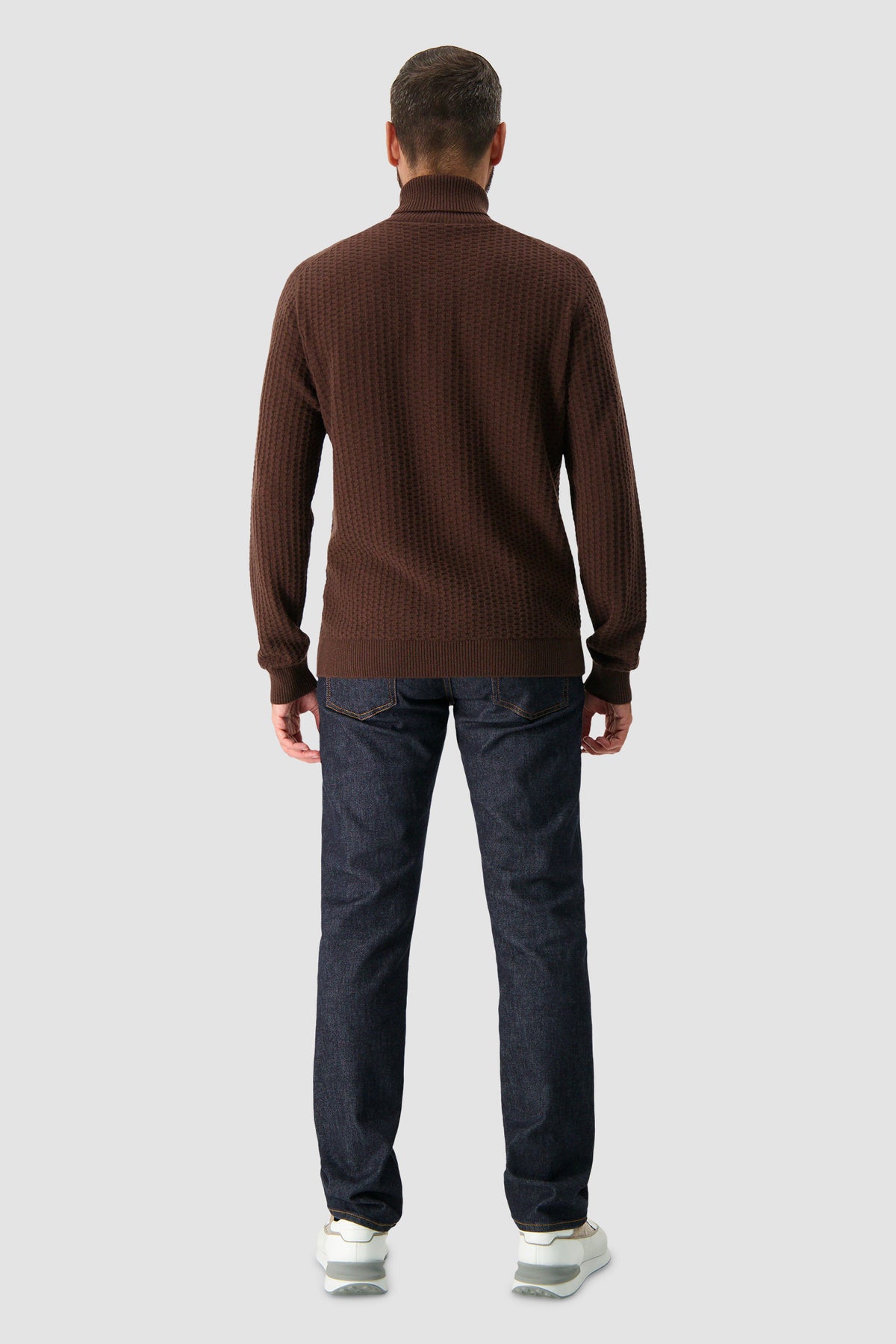 Pashmere Brown Baby Cashmere Turtle Neck Sweater