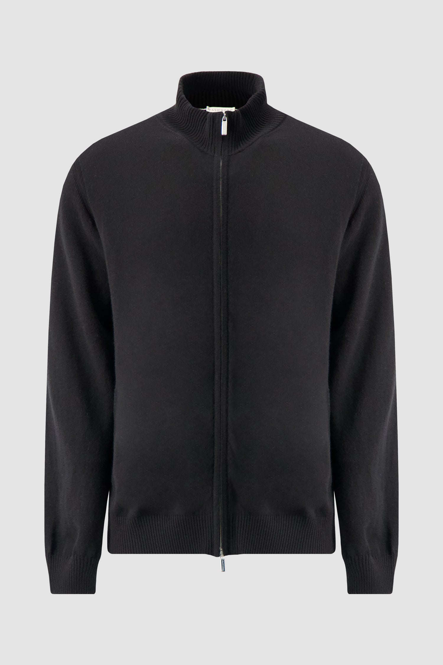 Pashmere Black Foggy Baby Cashmere Zip Sweater