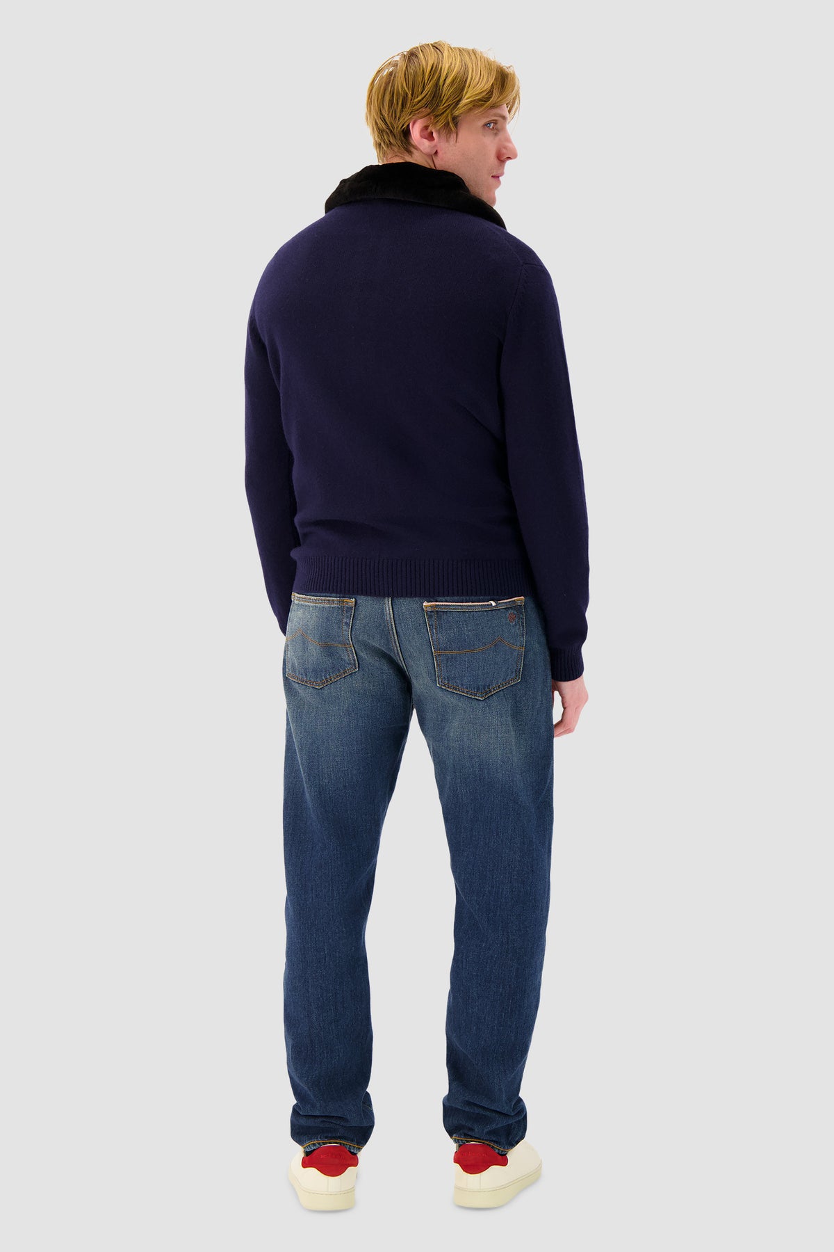Pashmere Navy Cashmere Jacket