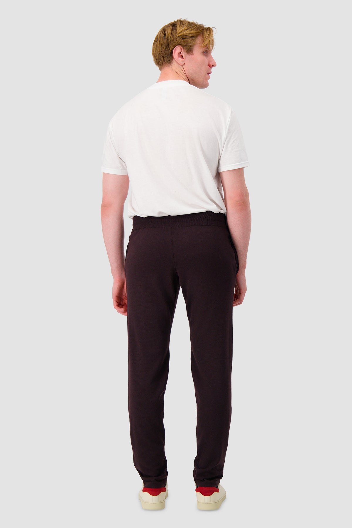 Pashmere Burgundy Wool Silk Cashmere Sweatpant
