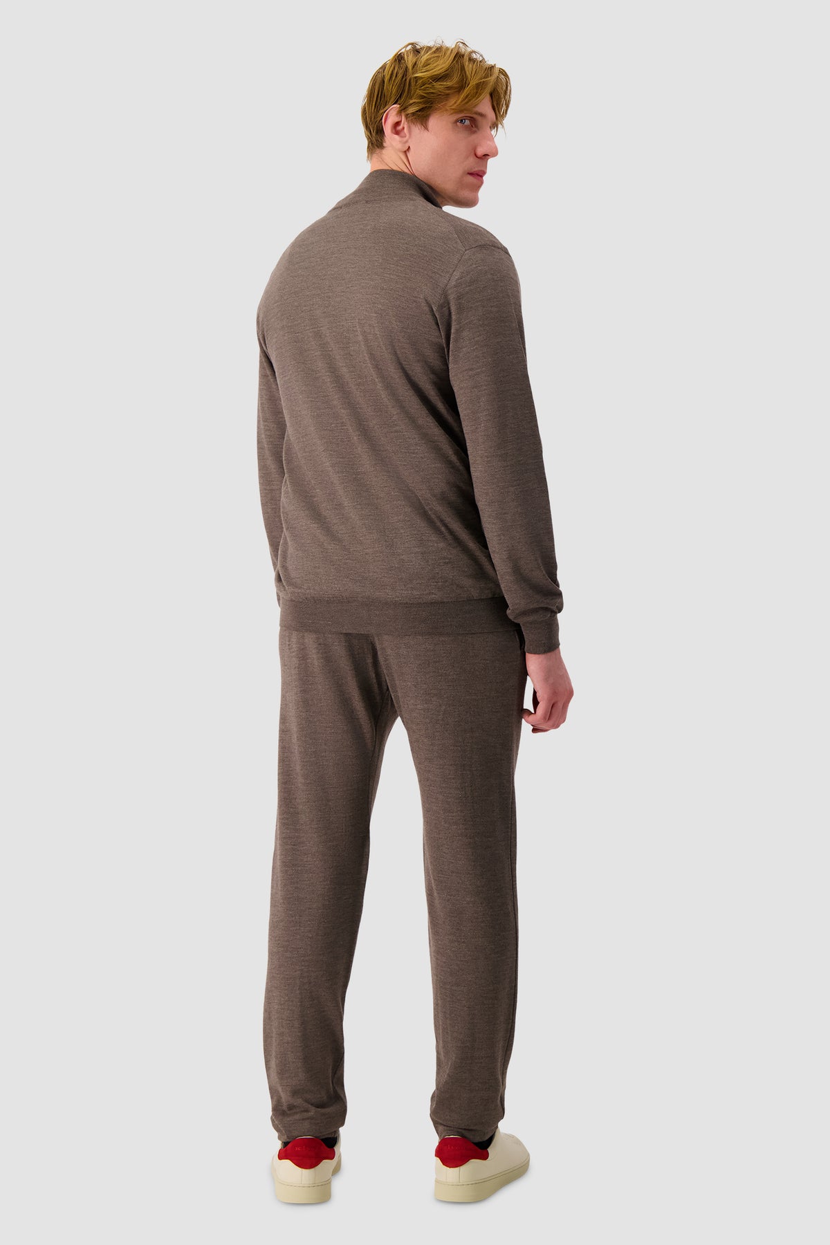 Pashmere Brown Zip Sweater