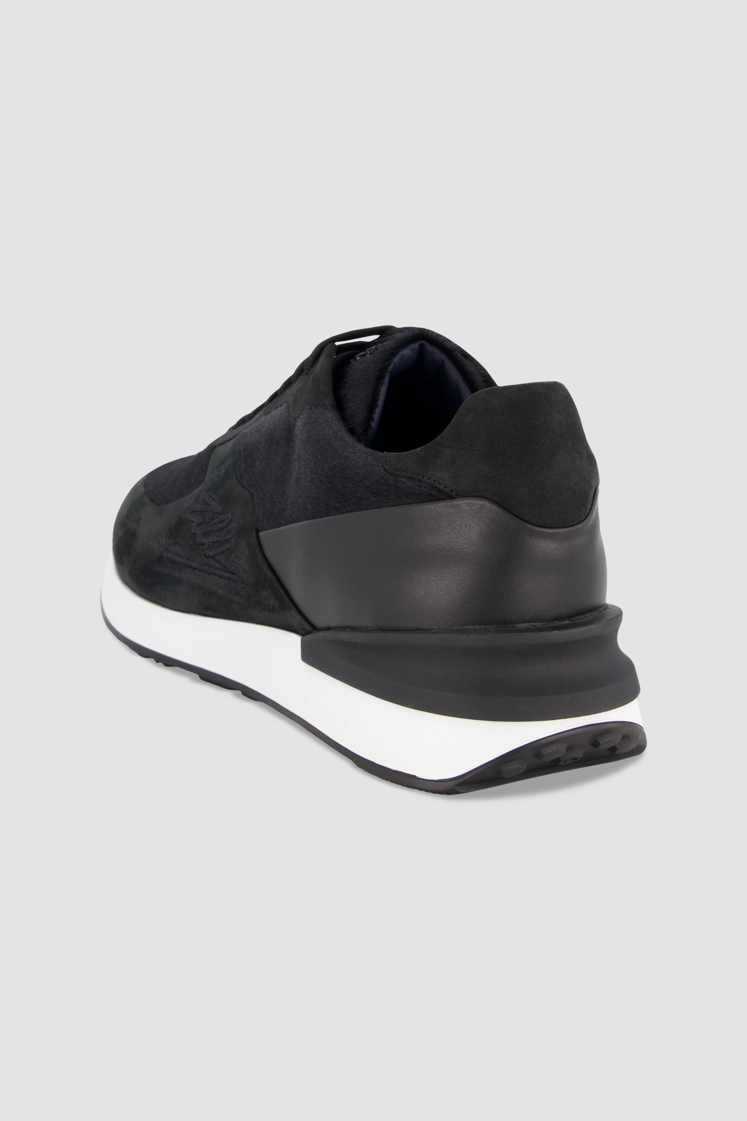 Zilli Black Leather and Suede Sneakers