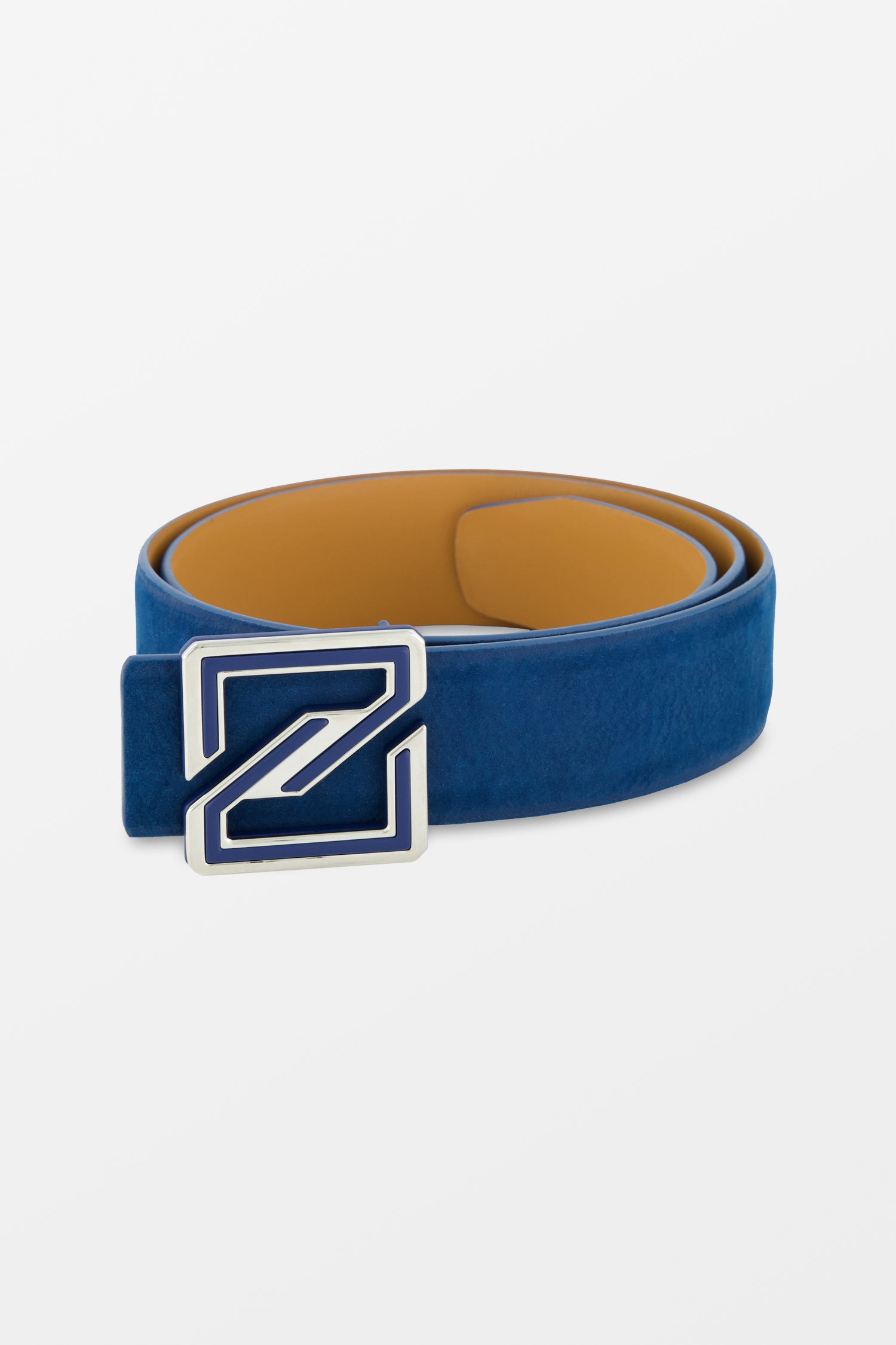Zilli Blue Leather Ceinture Classique Belt