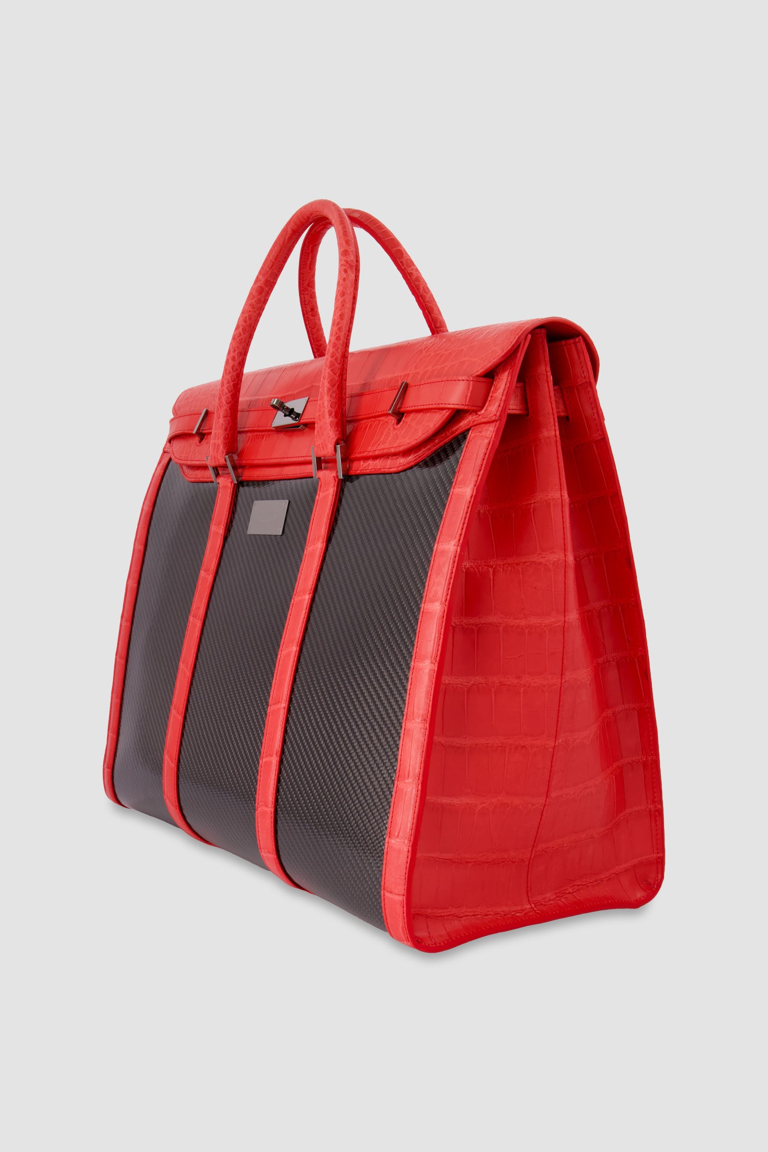 Hettabretz Alligator and Carbon Travel Bag