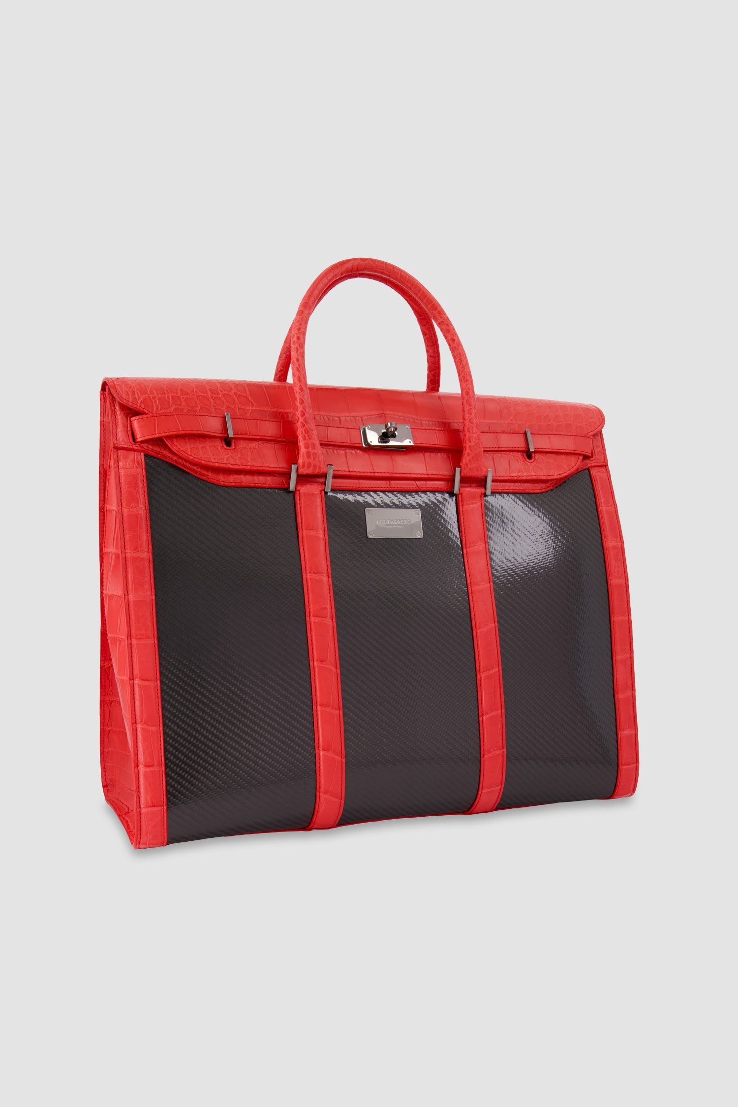 Hettabretz Alligator and Carbon Travel Bag