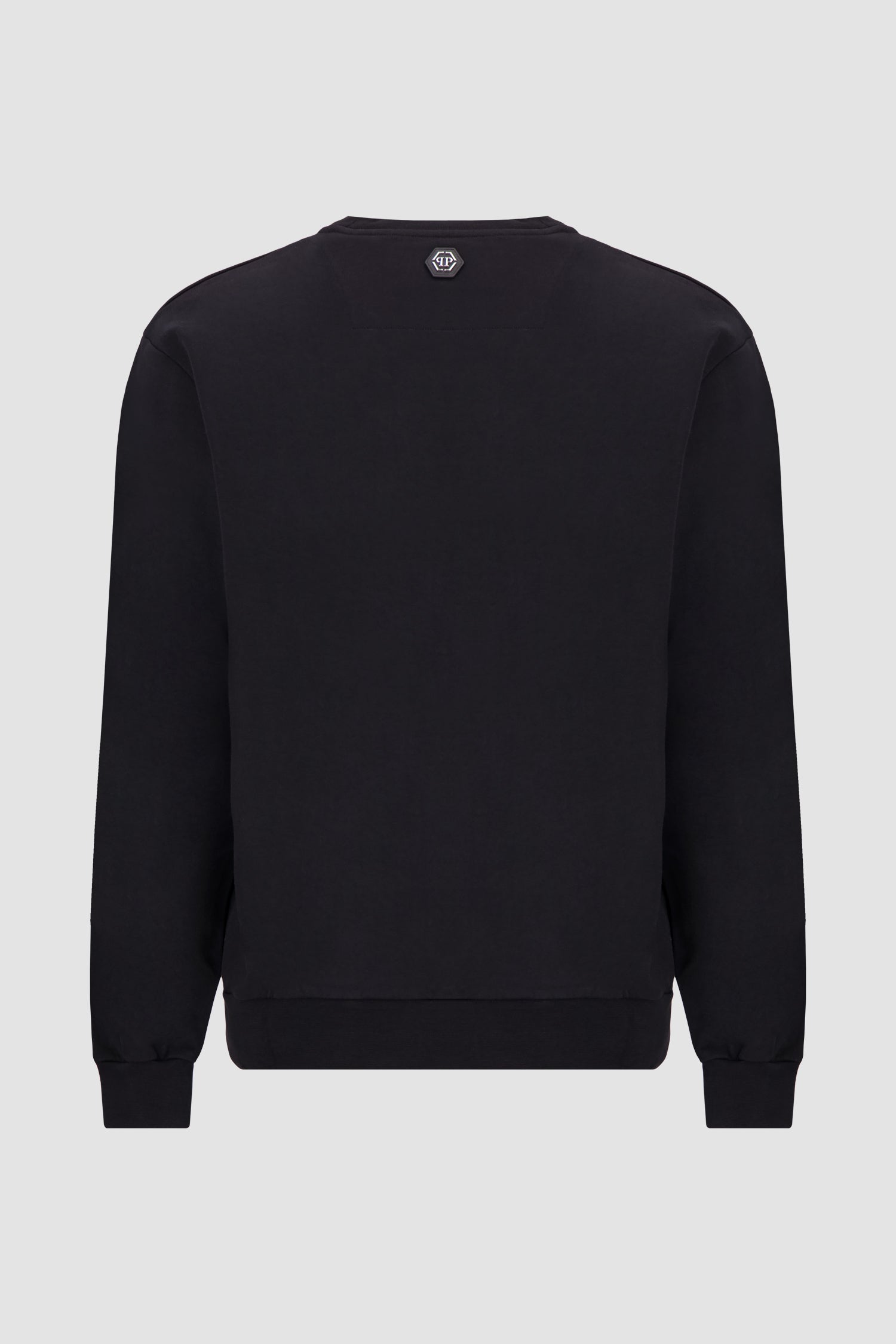 Philipp Plein Black Round Neck Gothic Plein Sweatshirt