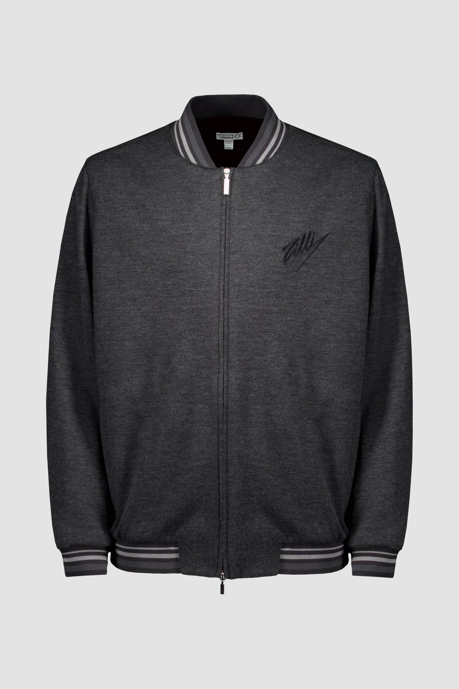 Zilli Grey Signature Embroidery Bomber