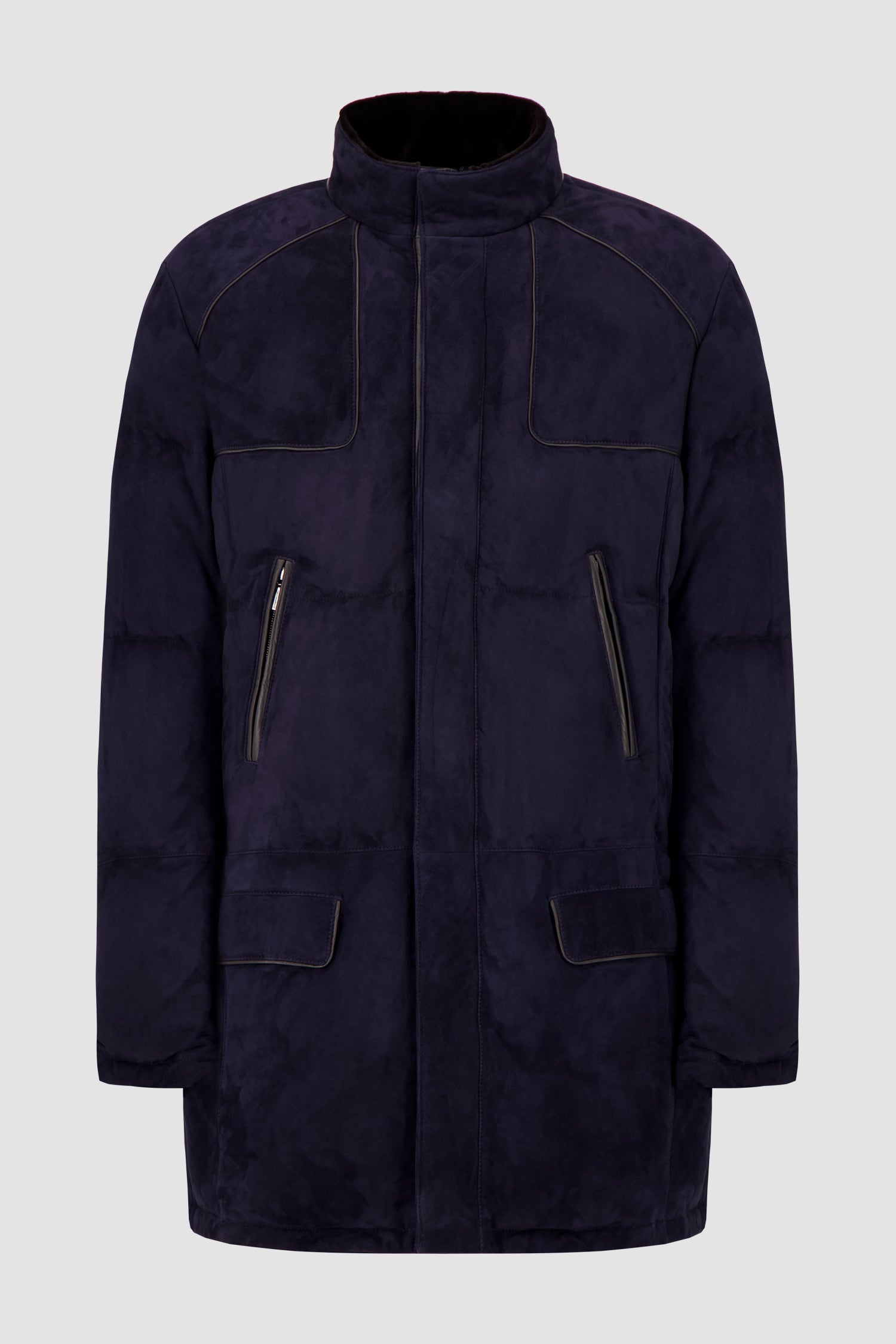 Hettabretz Blue Quilted Goose Down Jacket