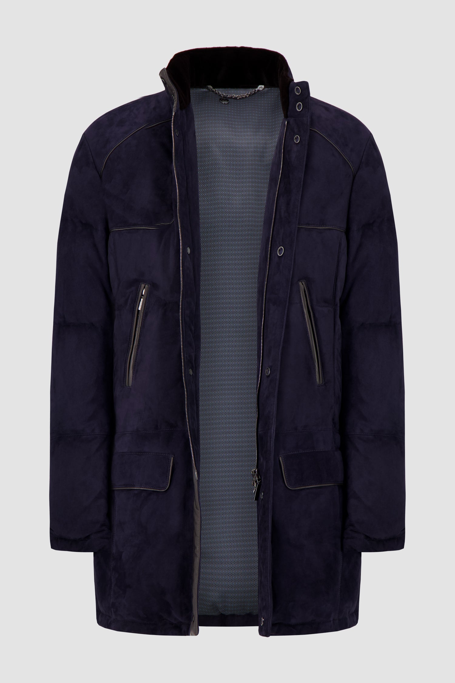 Hettabretz Blue Quilted Goose Down Jacket