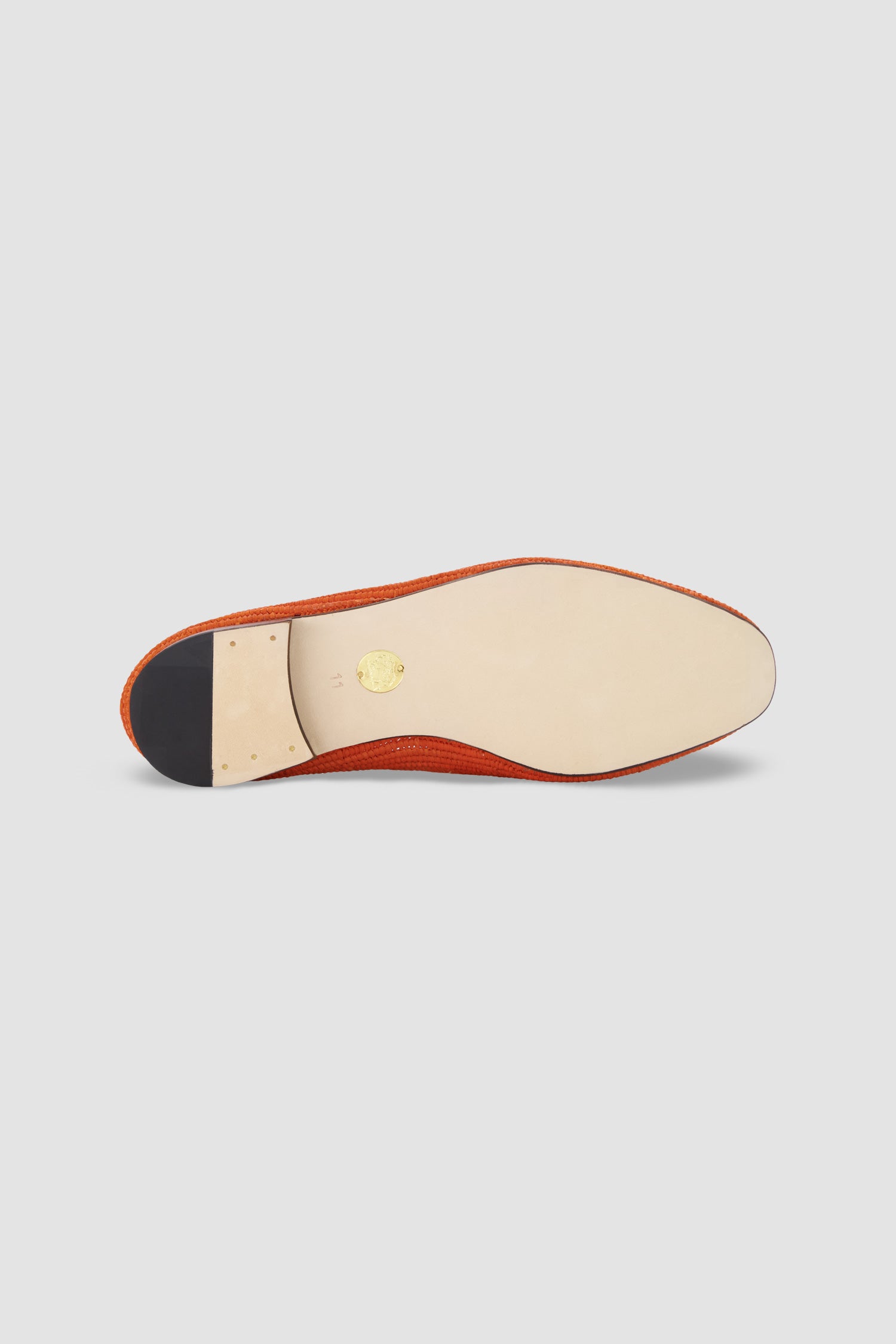 Edhen Milano Agadir Orange Raffia Loafers