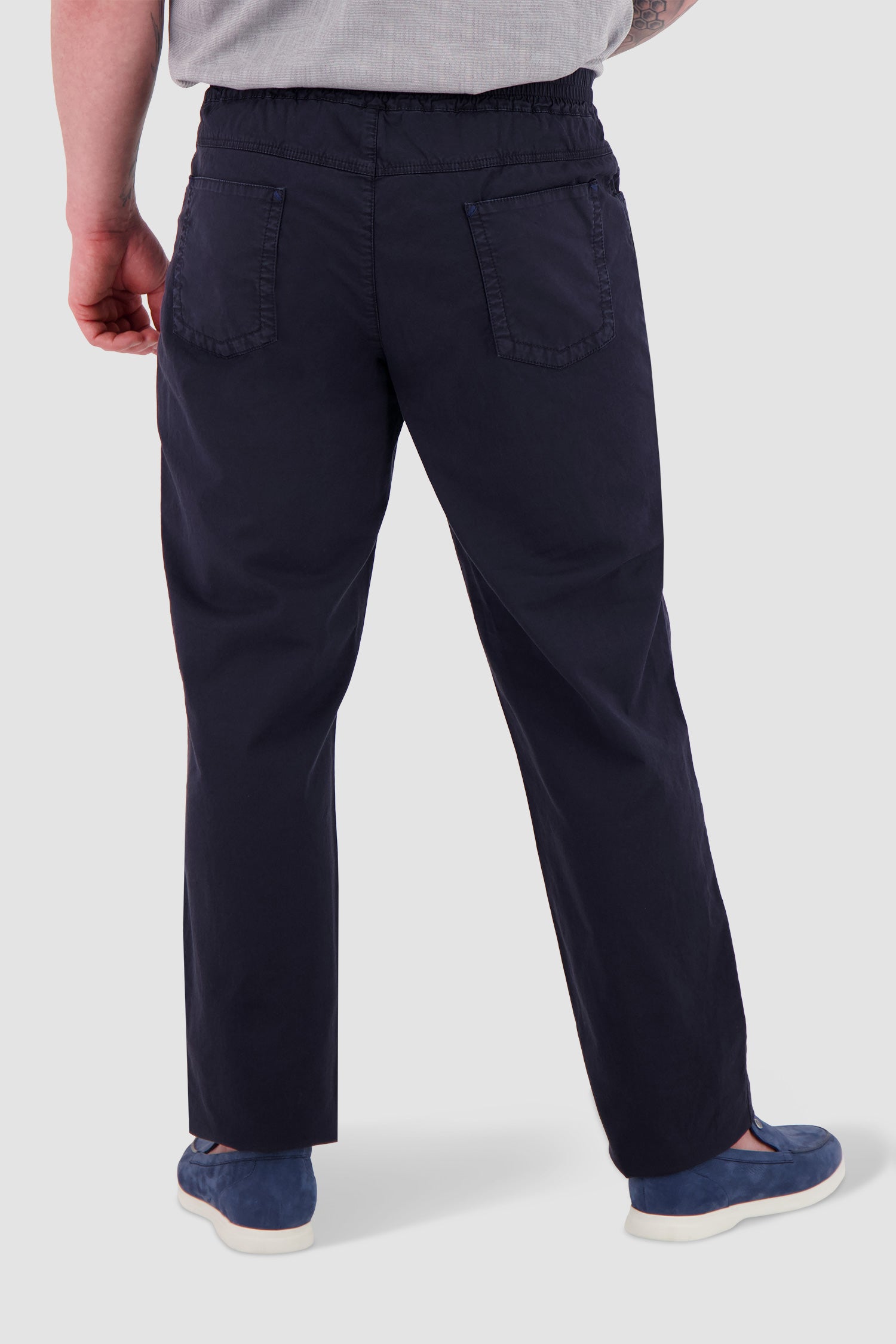 Zilli Blue Regular Fit Gabardine Stretch Jeans