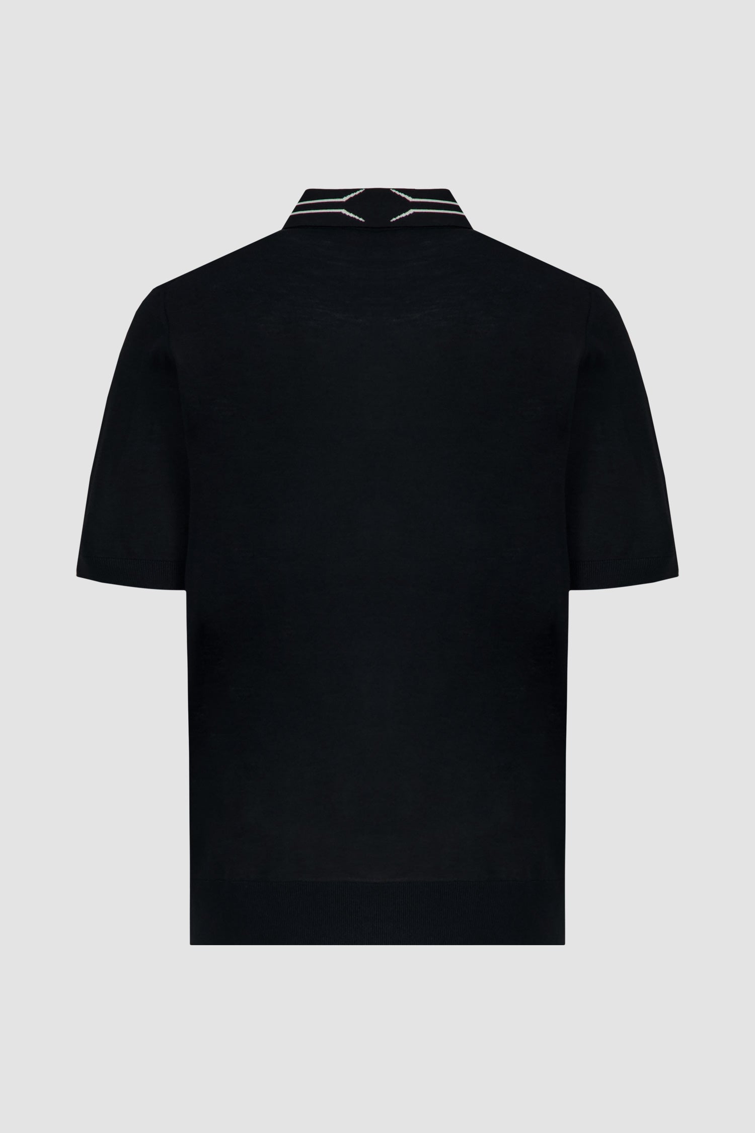 Zilli Black Button Short Sleeves Polo