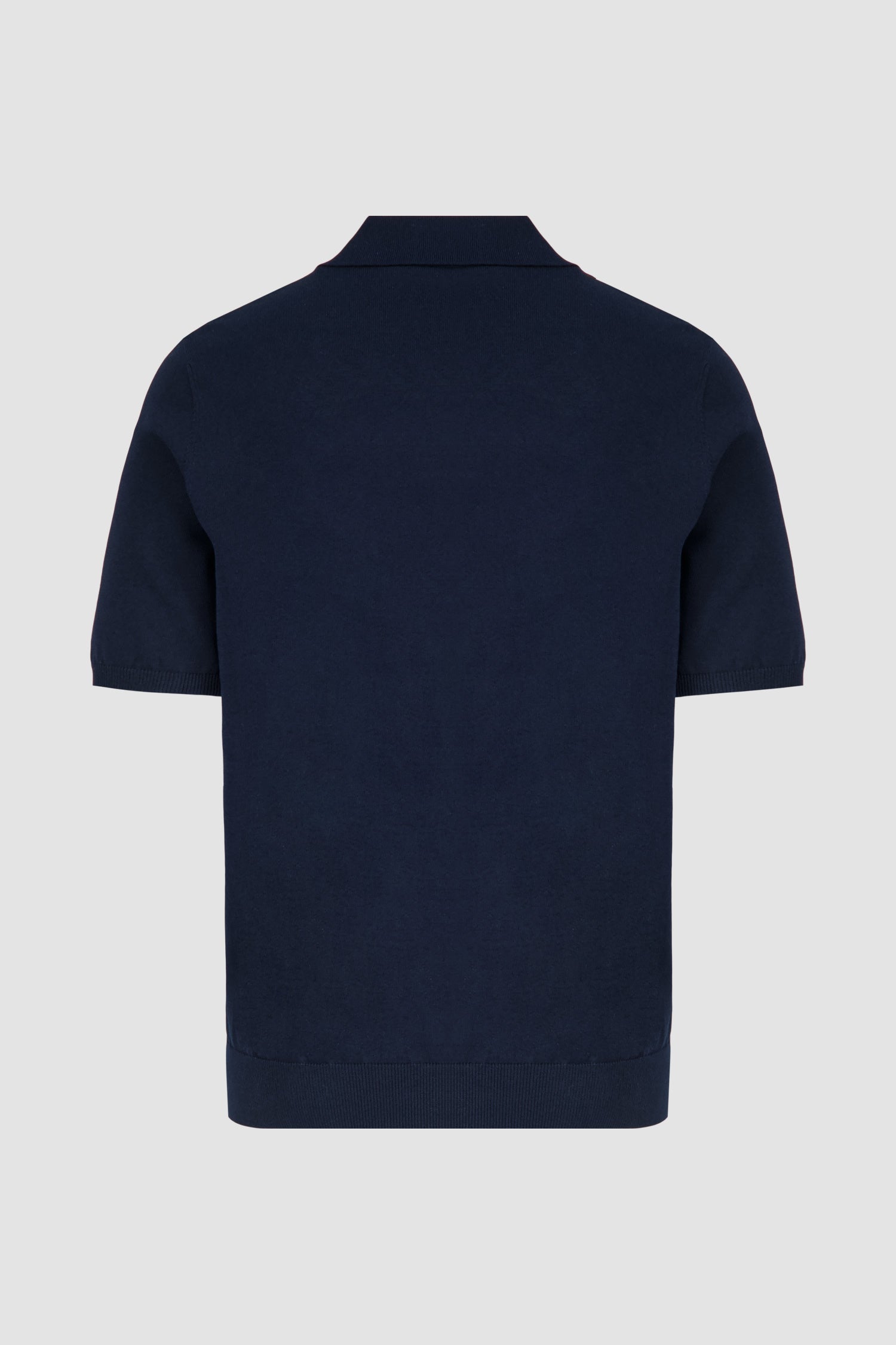 Zilli Navy Zip Short Sleeves Polo with Croc