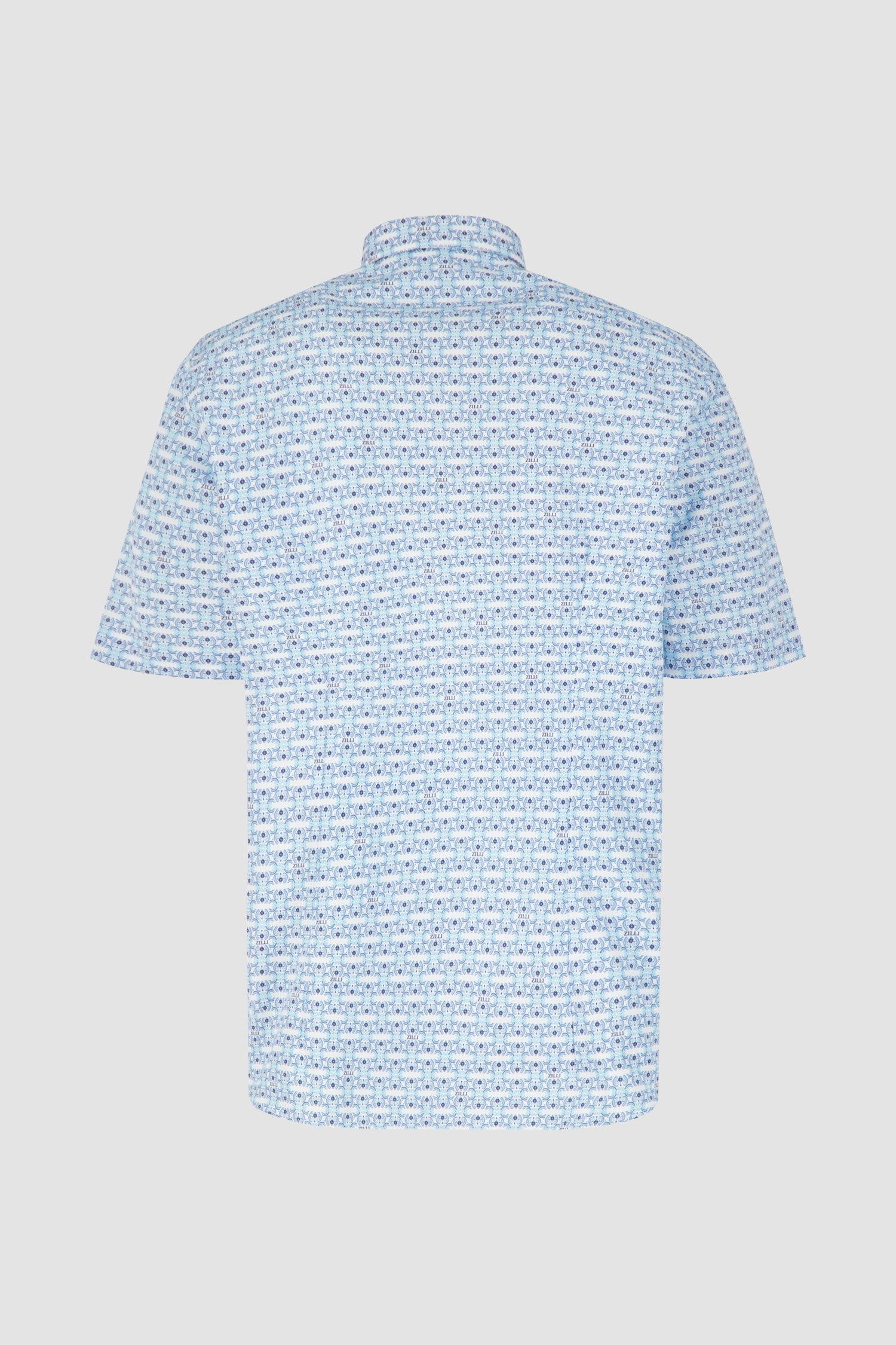 Zilli Blue/White Short Sleeve Shirt