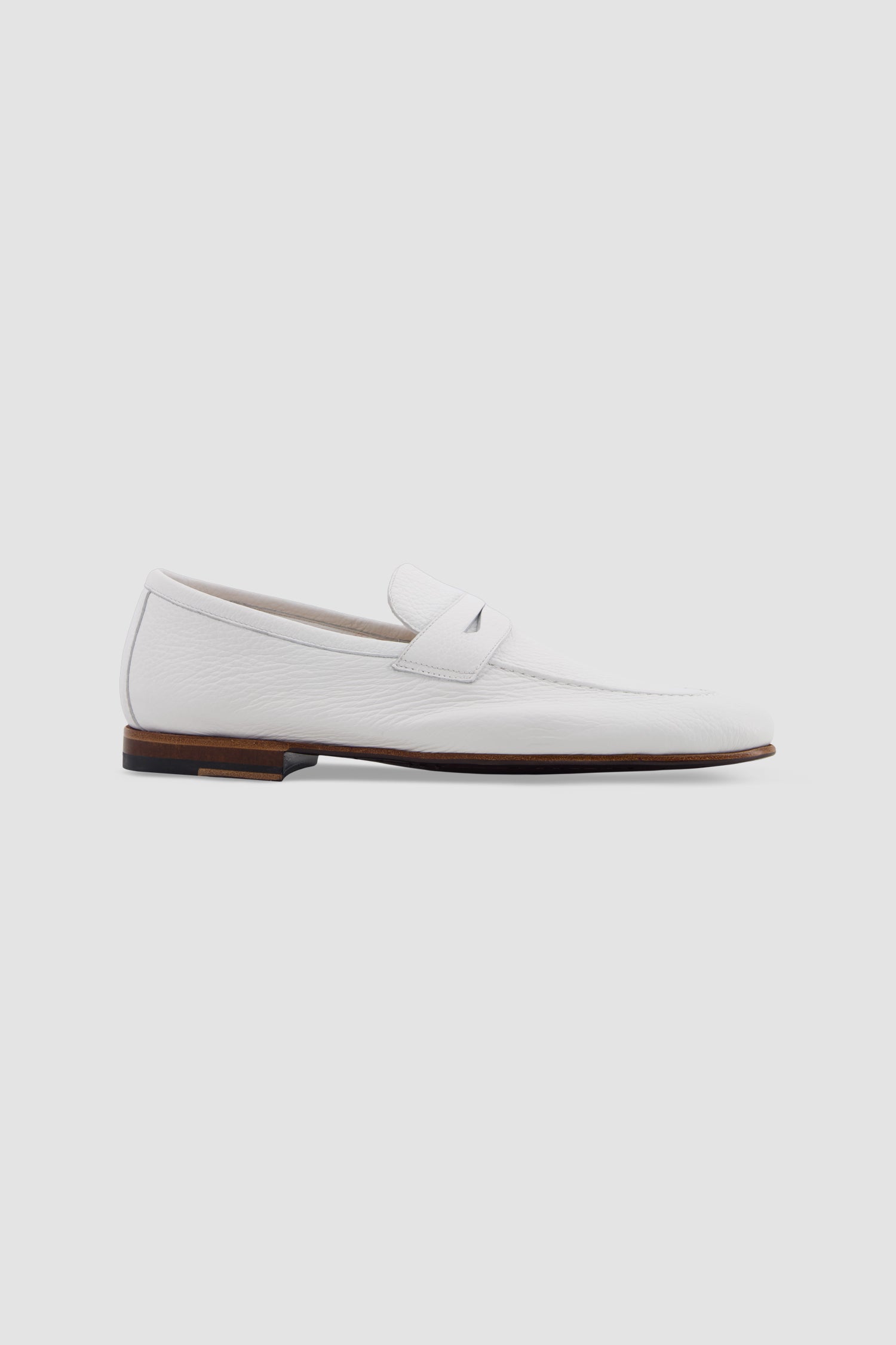 Testoni Pebbled Calfskin Penny Loafers