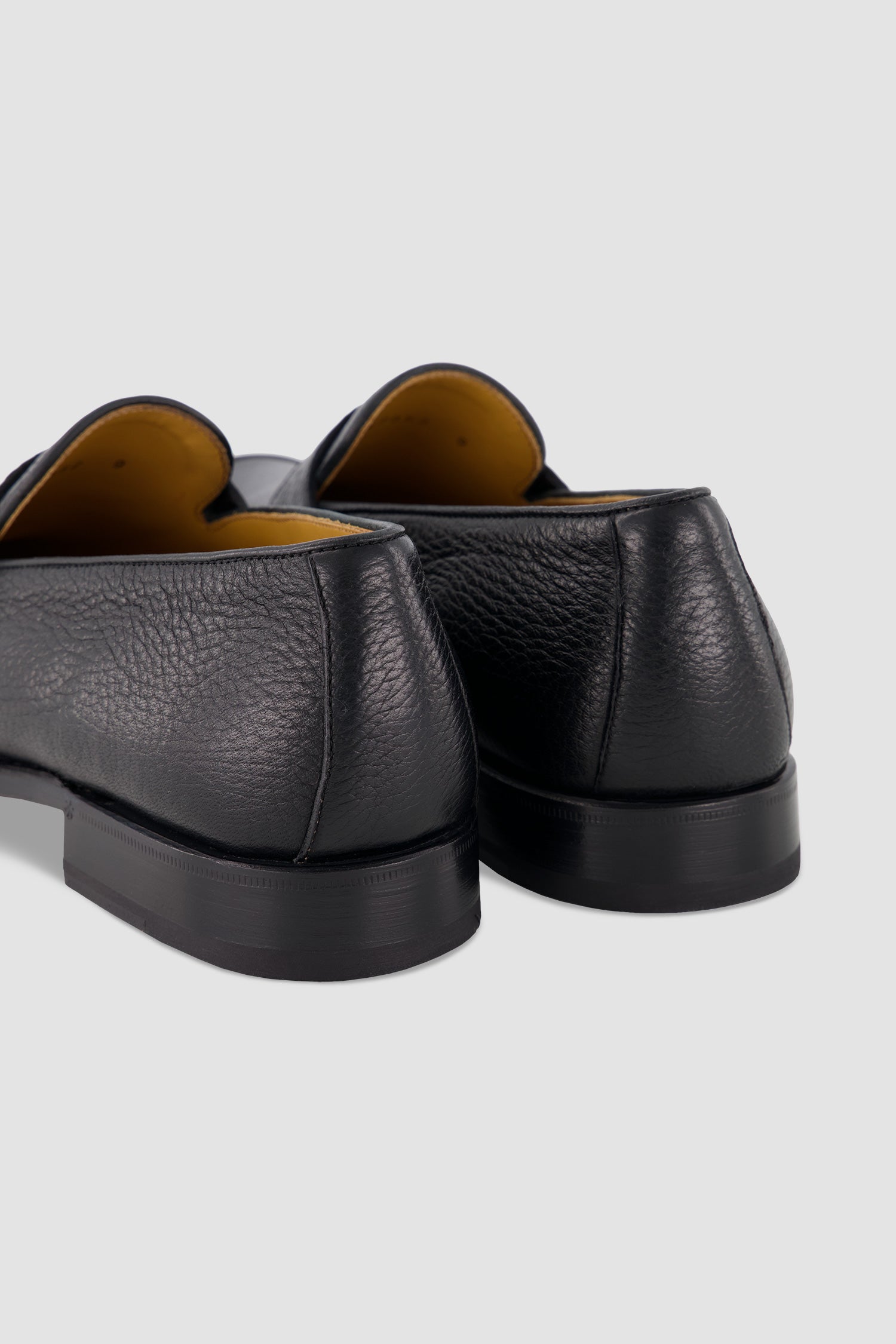Testoni Black Antique Deer Vallebona Loafers