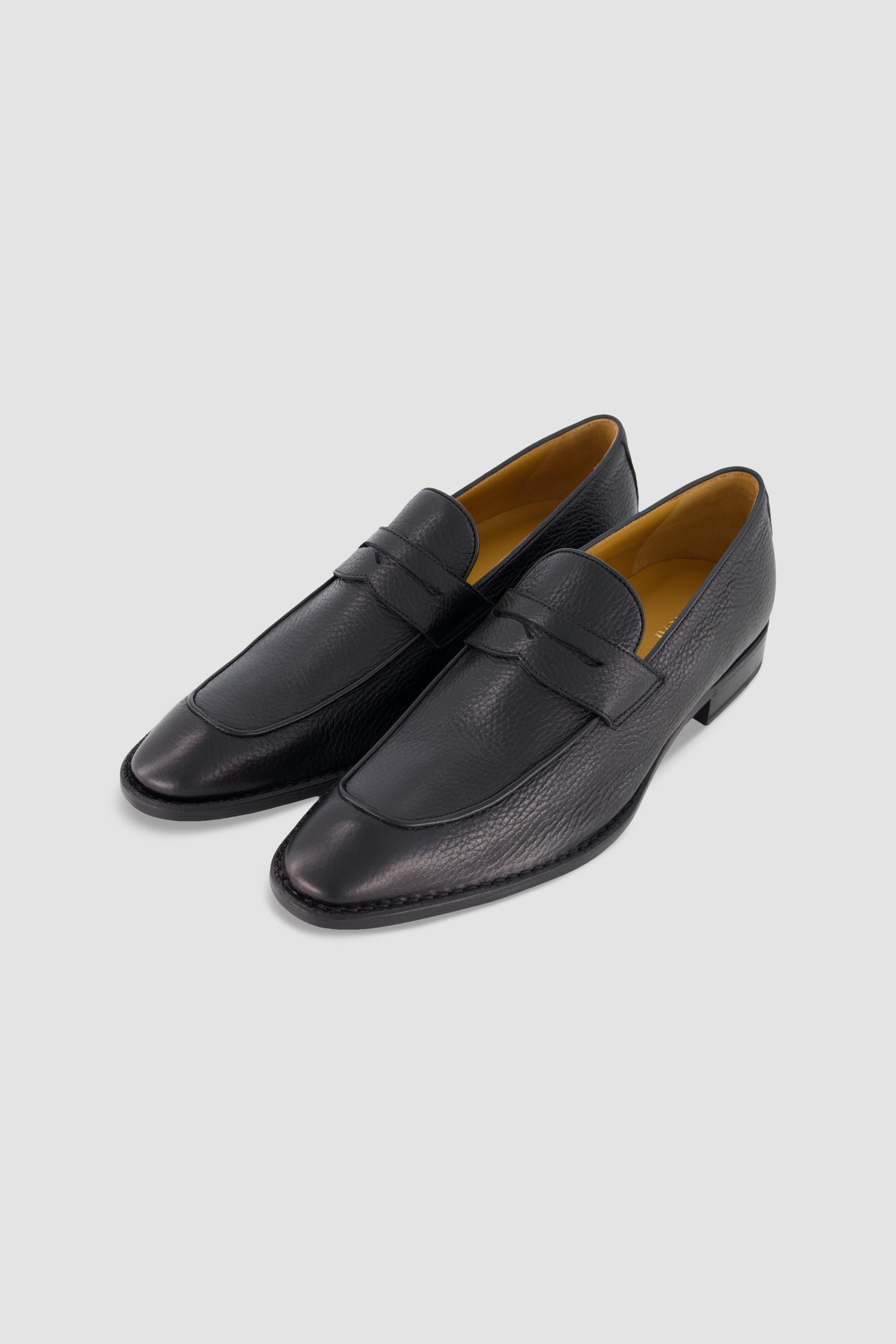 Testoni Black Antique Deer Vallebona Loafers