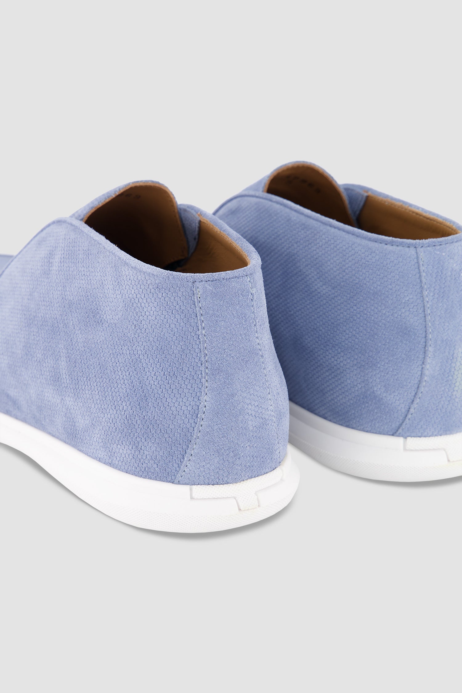 Testoni Dew/White Portofino Desert Printed Suede Calf Shoes