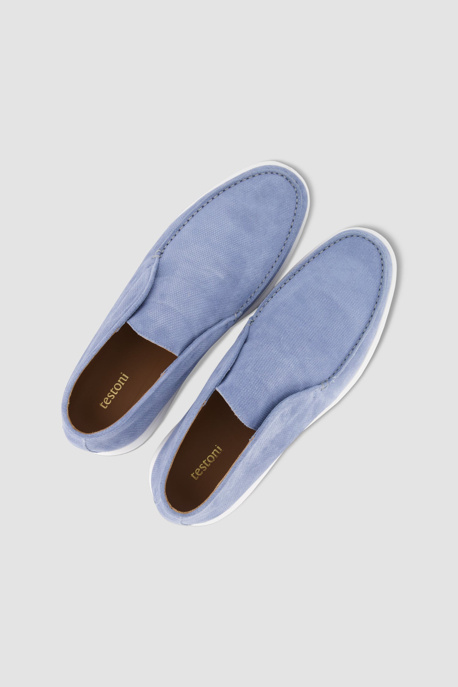 Testoni Dew/White Portofino Desert Printed Suede Calf Shoes