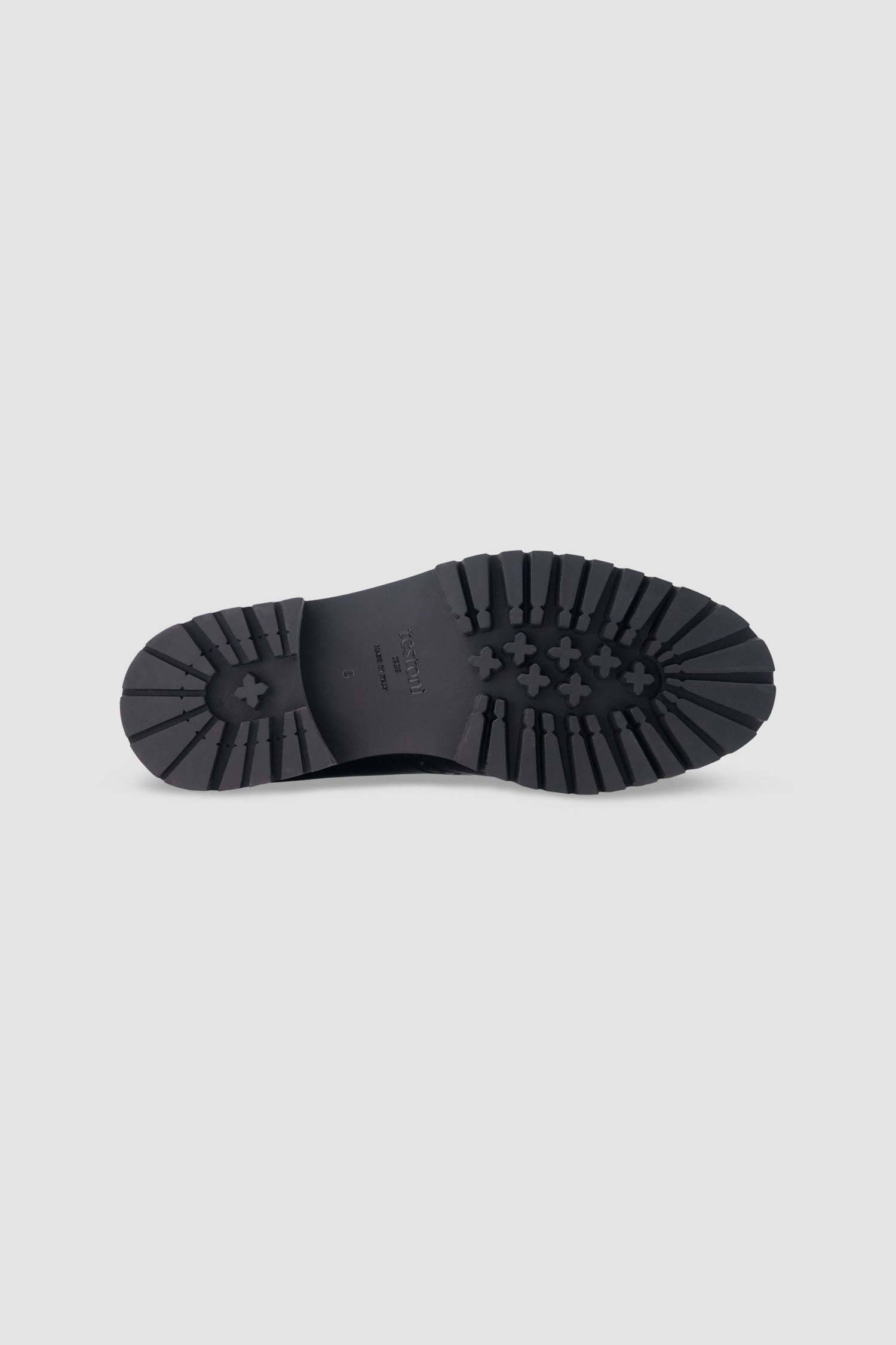 Testoni Black Leather Wingtip Oxford Shoes
