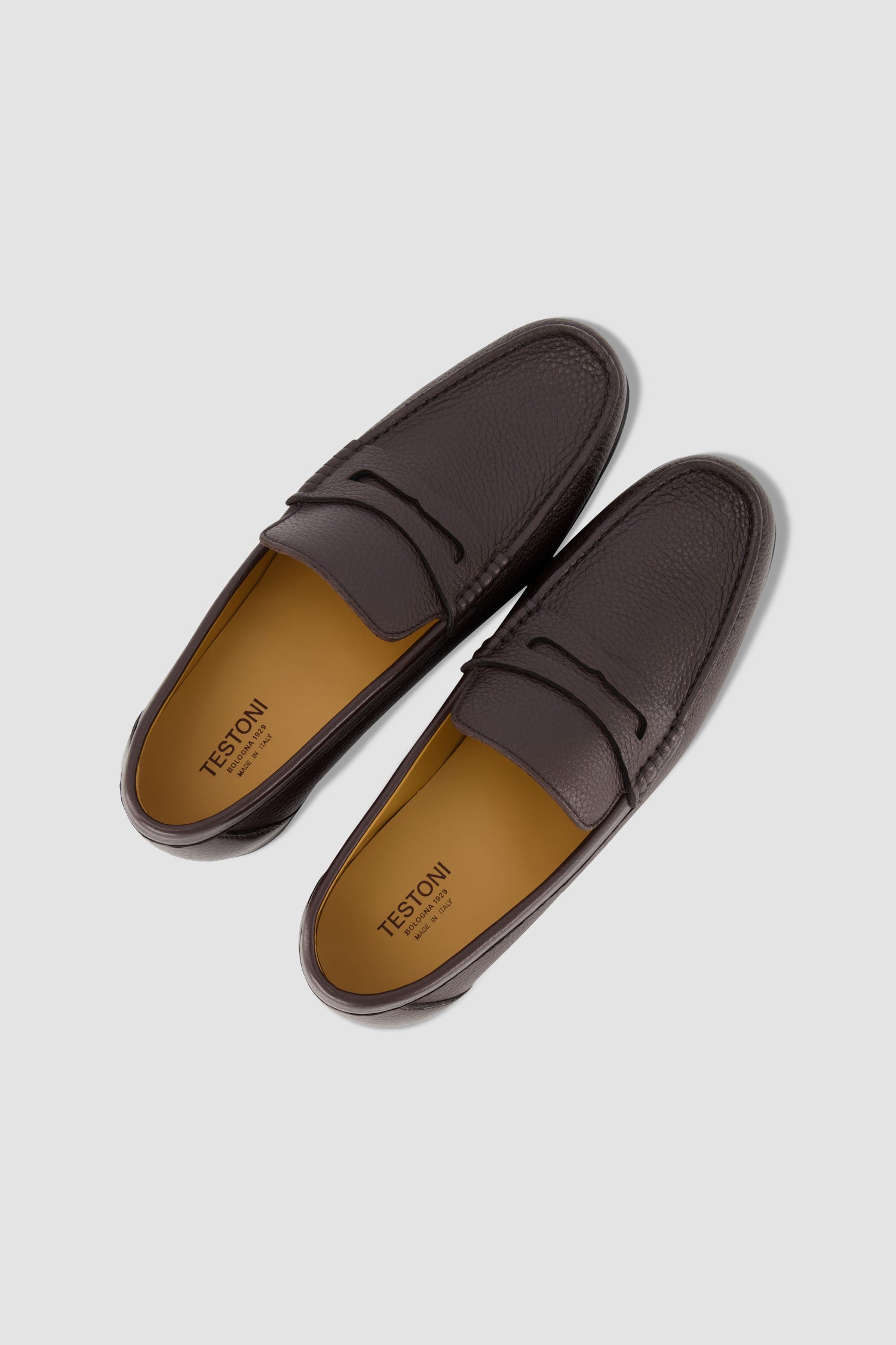 Testoni Cigar Antique Deer Bracciano Moccasins