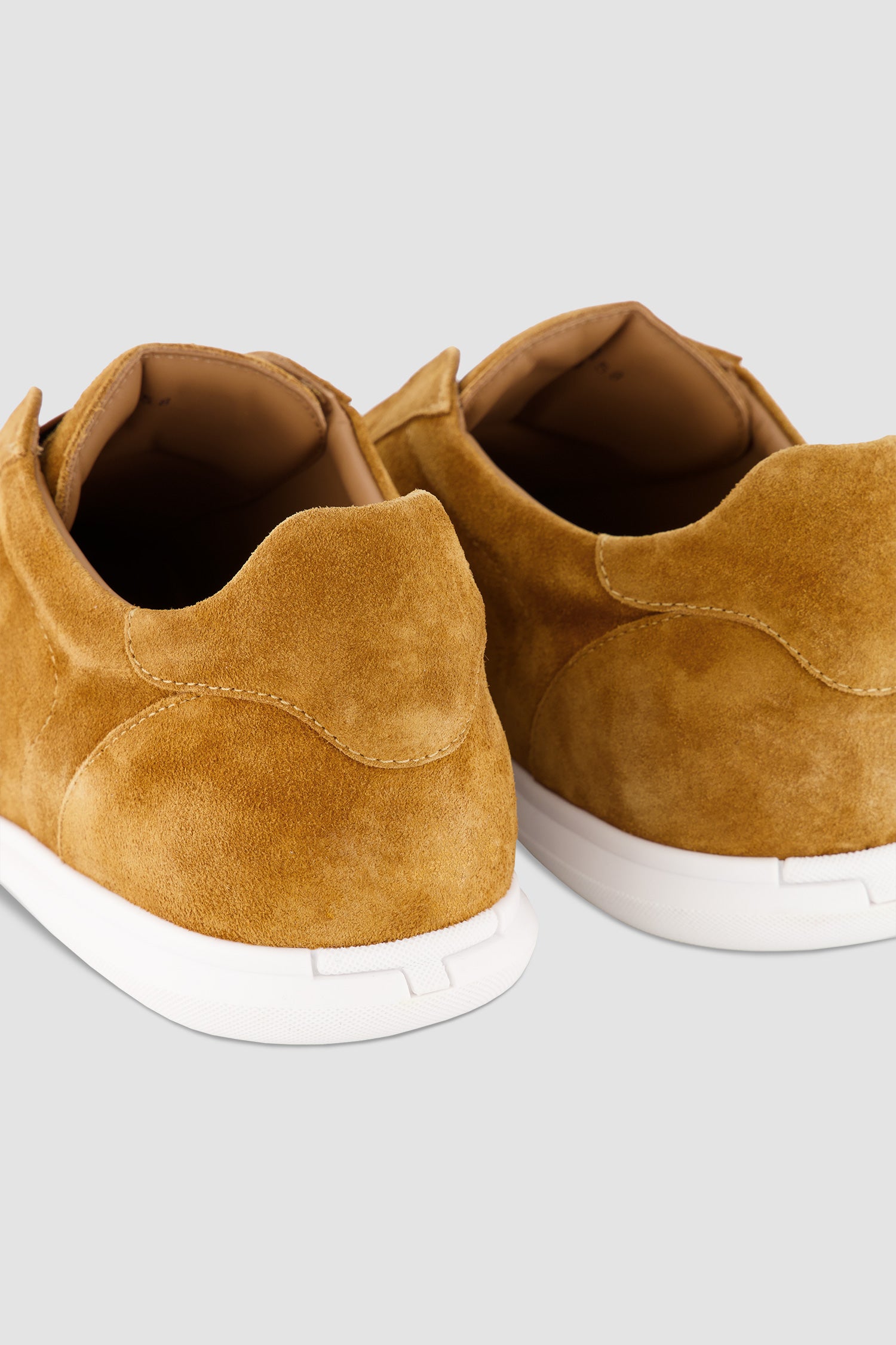 Testoni Senape/White Suede Calf Casual Elba Sneakers