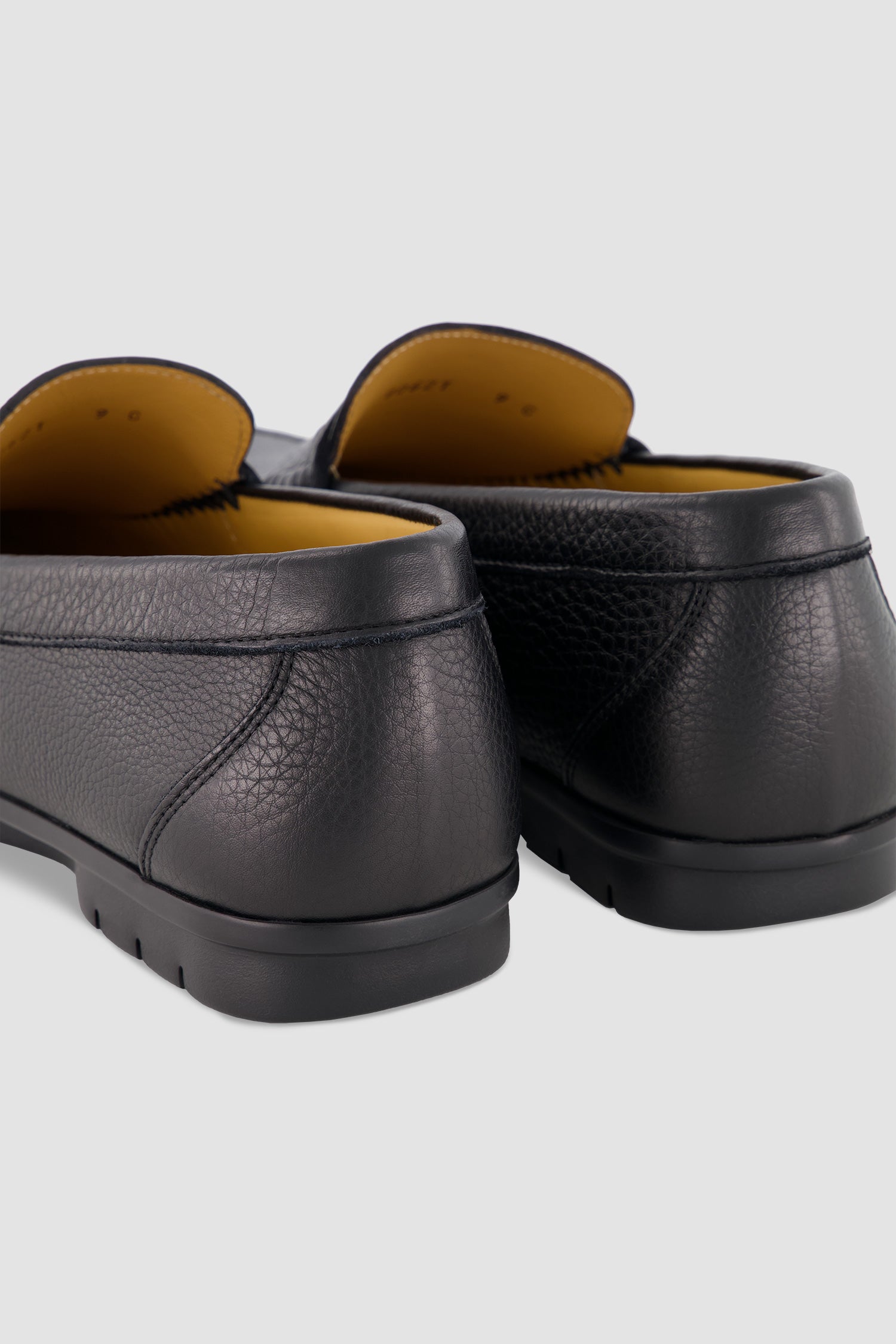 Testoni Black Hemp Grain Calf Gargano Moccasins