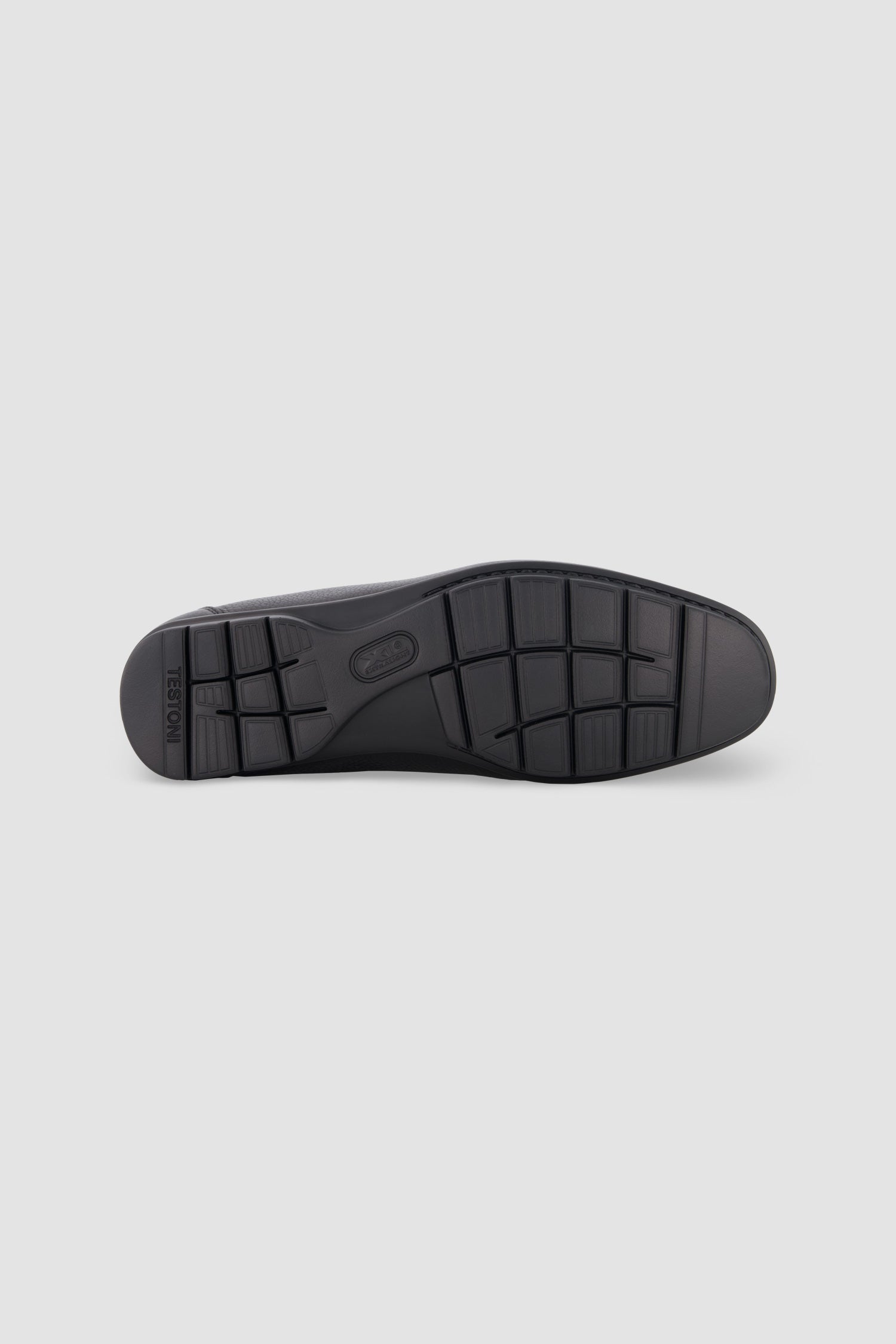 Testoni Black Hemp Grain Calf Gargano Moccasins
