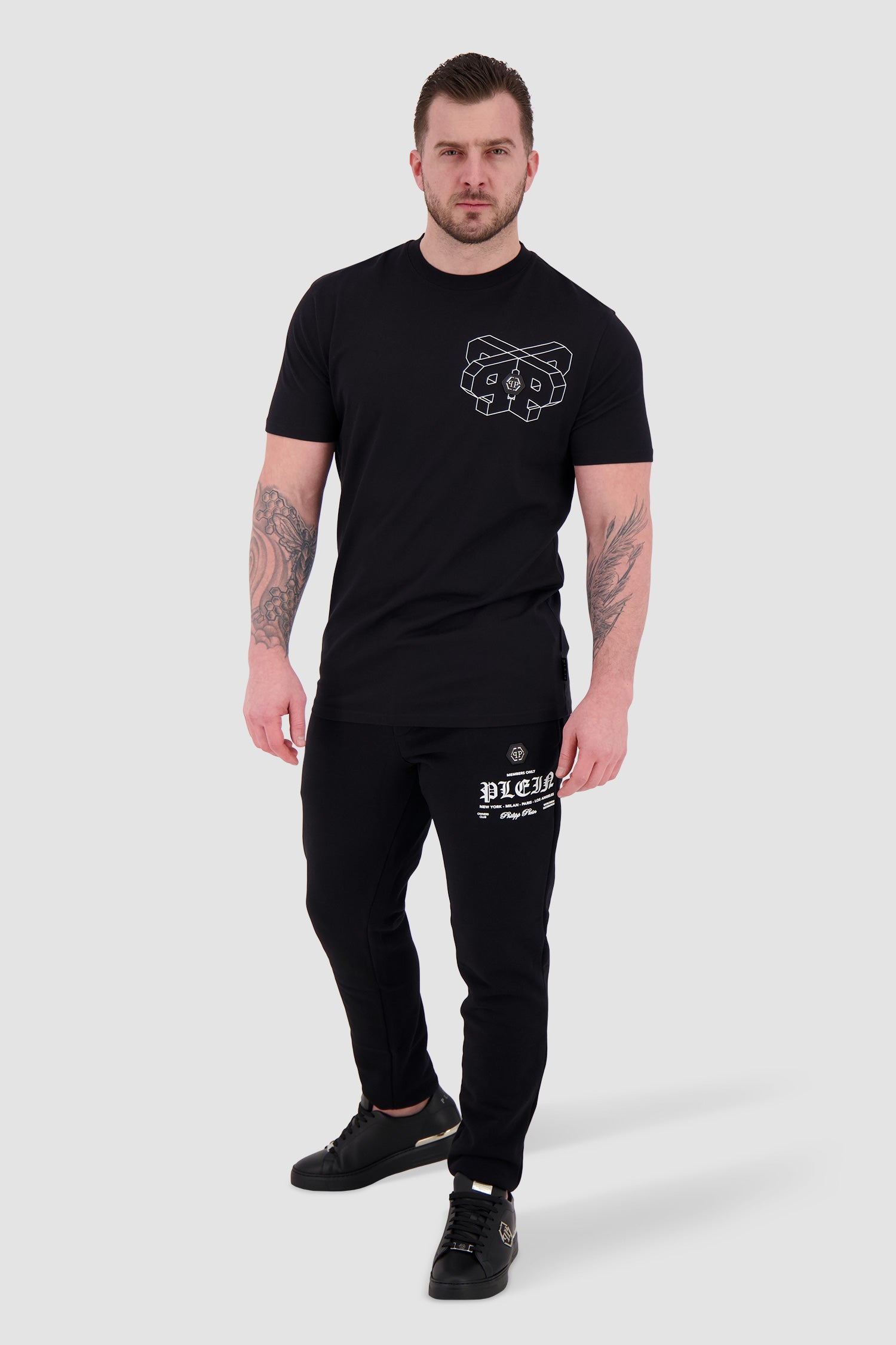 Philipp Plein Black Round Neck SS PAK T-Shirt