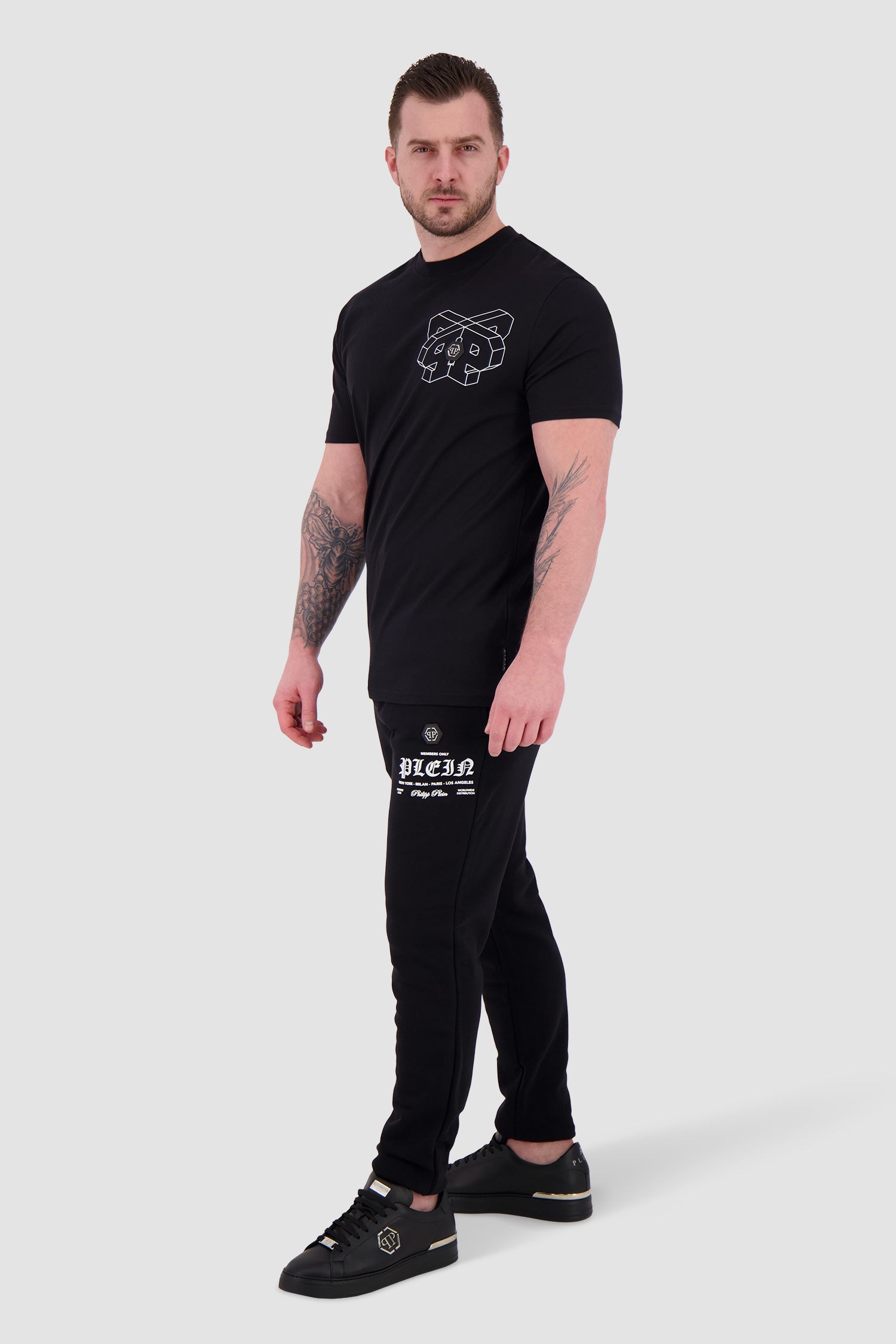 Philipp Plein Black Round Neck SS PAK T-Shirt