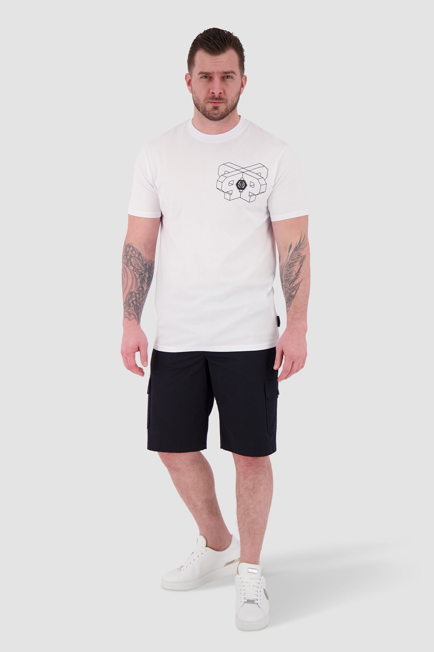Philipp Plein White Round Neck SS PAK T-Shirt