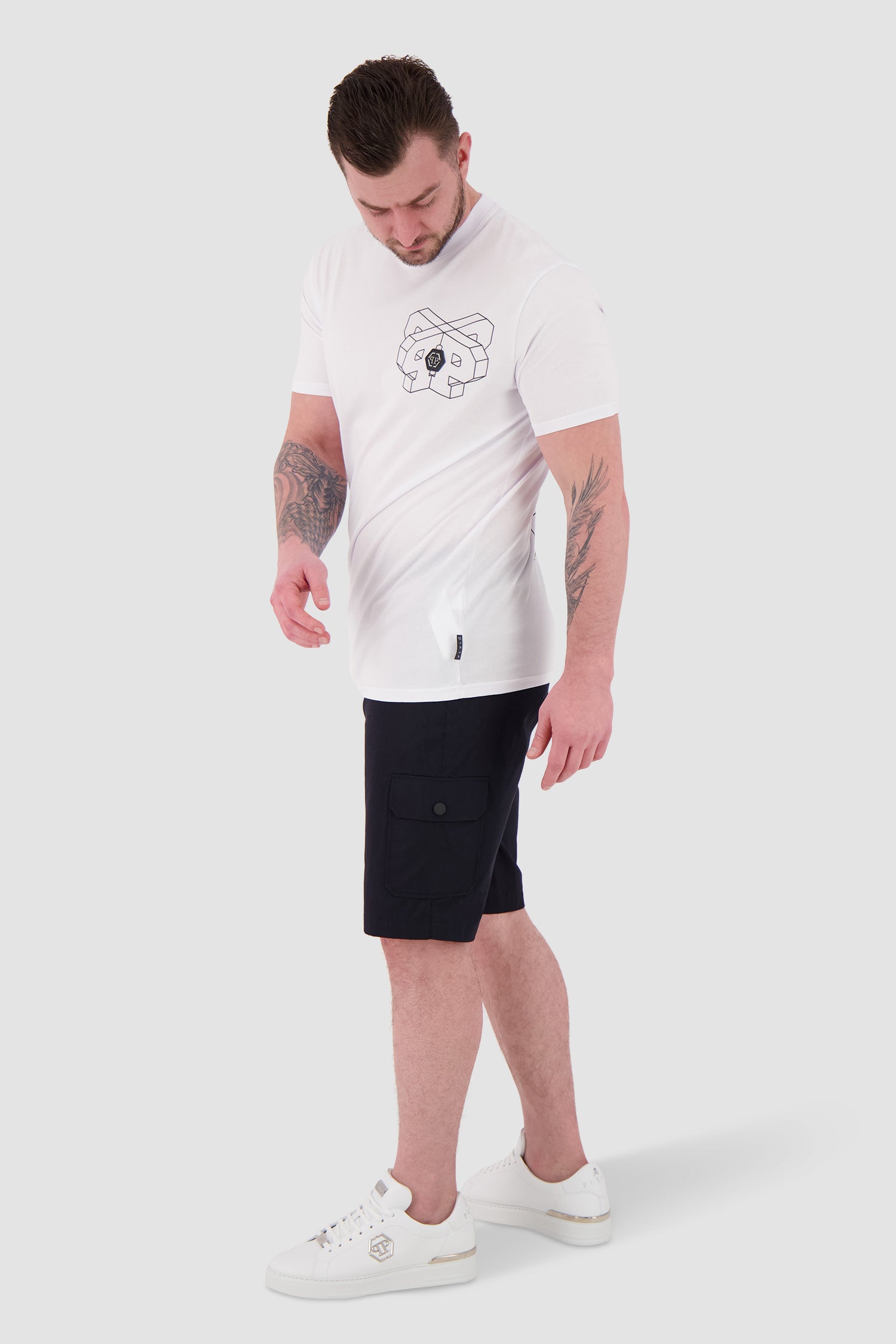 Philipp Plein White Round Neck SS PAK T-Shirt