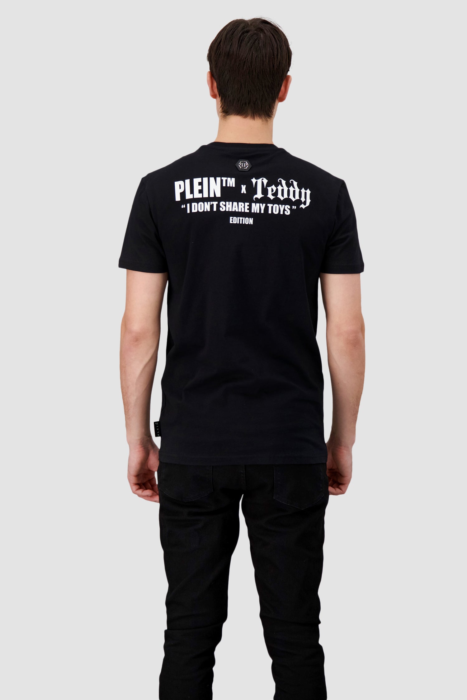 Philipp Plein Black SS Teddy Bear Round Neck T-Shirt