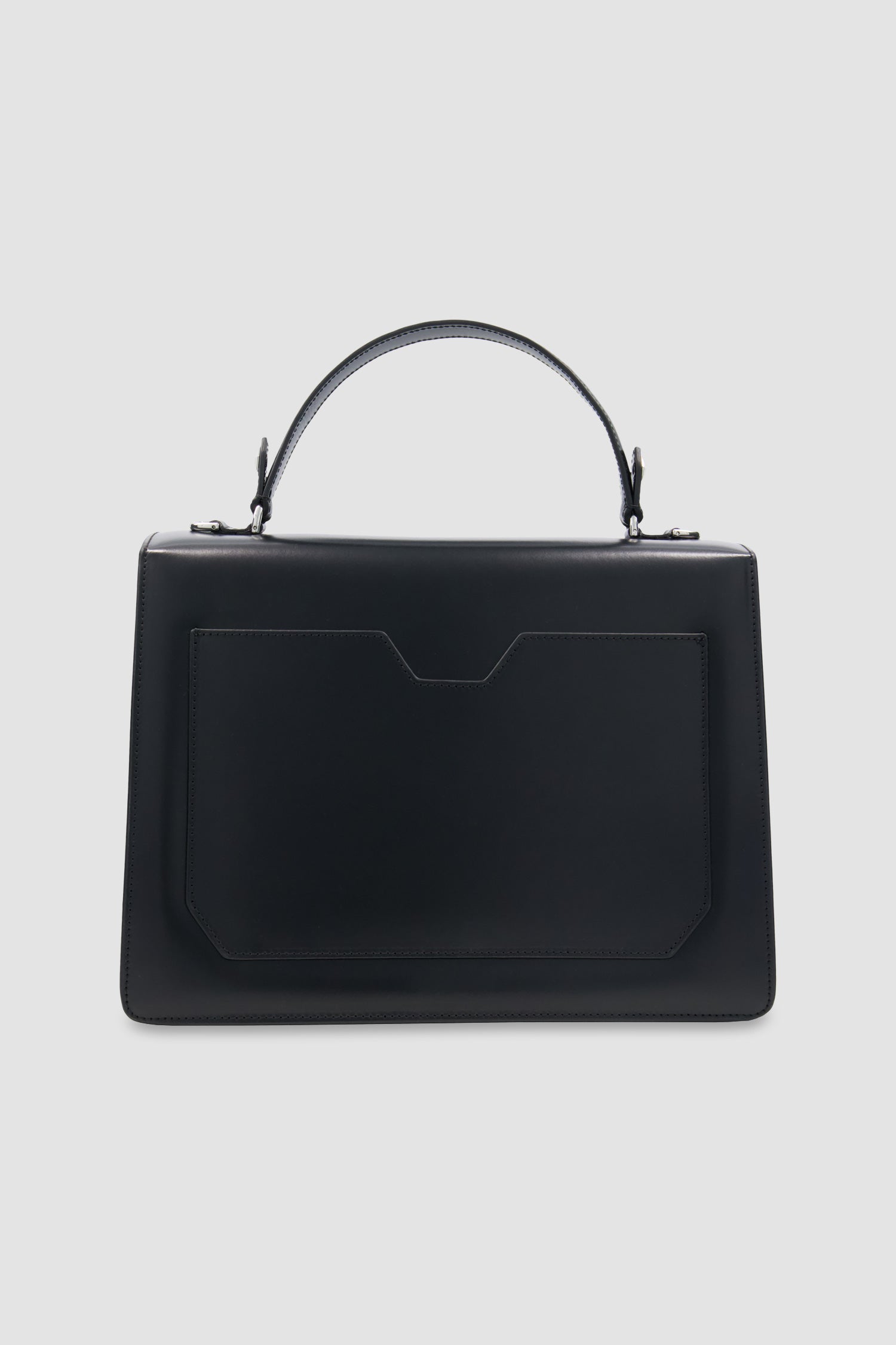 Philipp Plein Black Superheroine Large Hexagon Leather Handle Bag