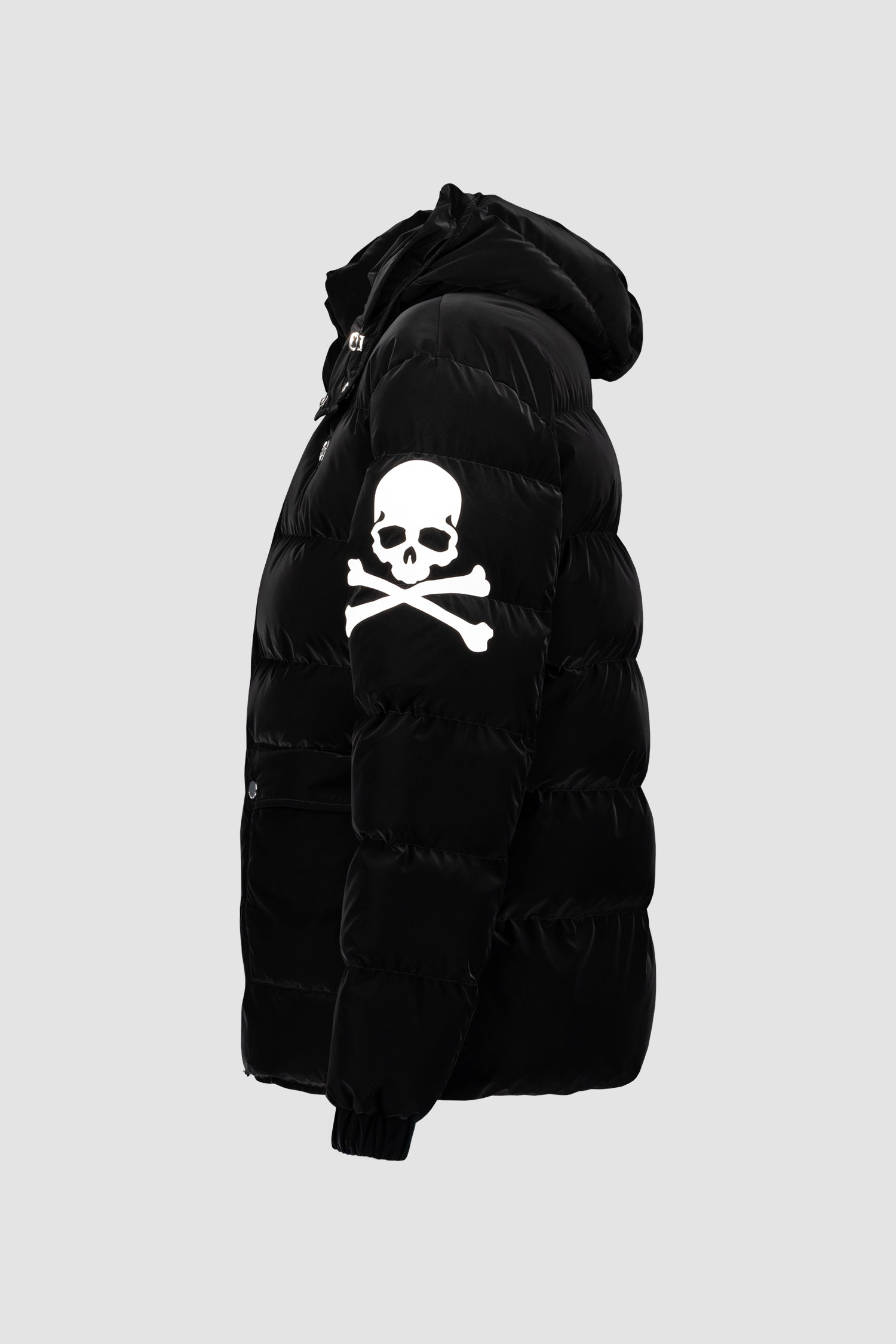 Philipp Plein Black Skull&Bones Padded Jacket