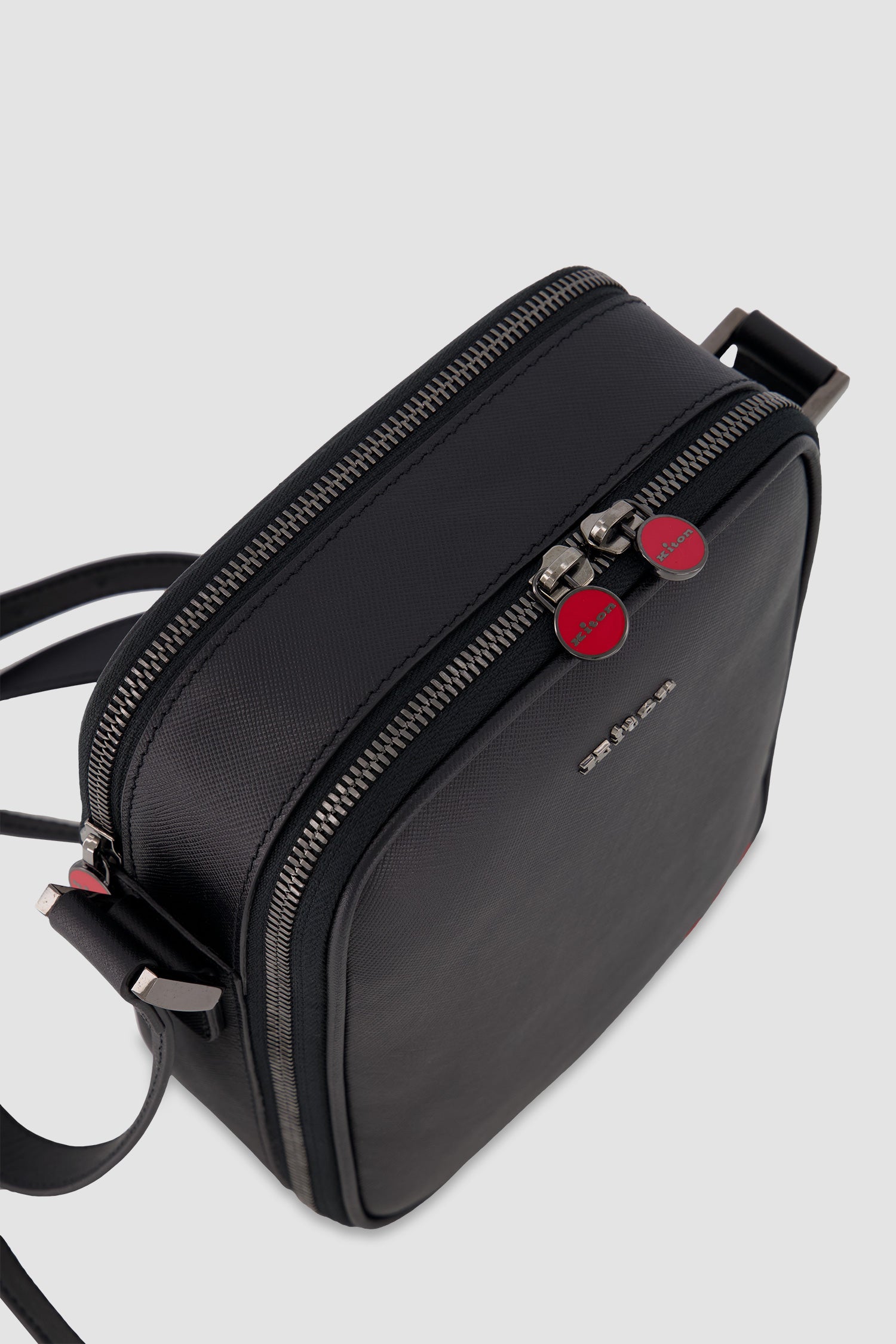 Kiton Black Calfskin Shoulder Bag