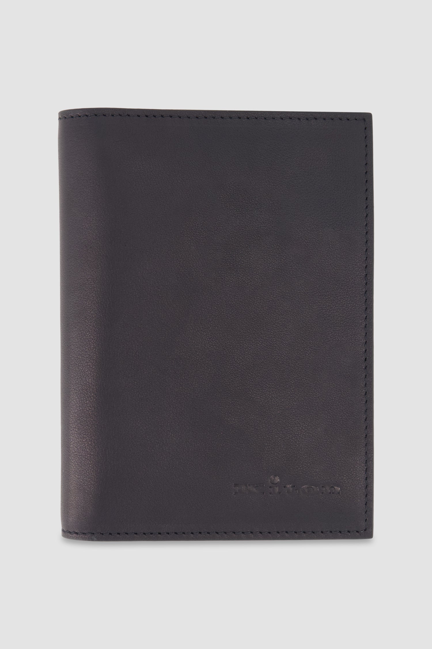 Kiton Black Leather Pasport Holder