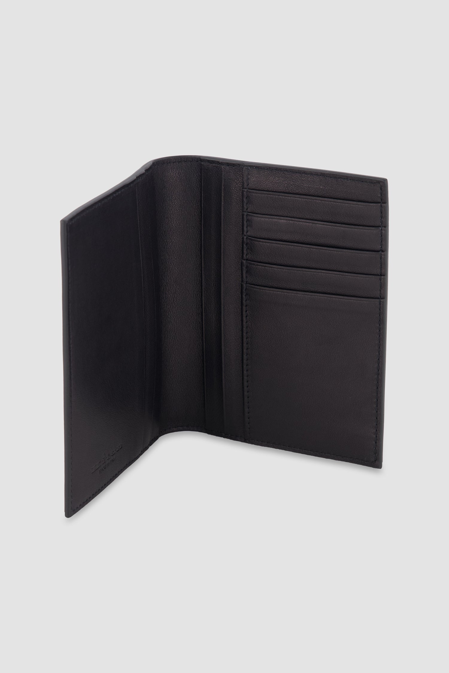 Kiton Black Leather Pasport Holder