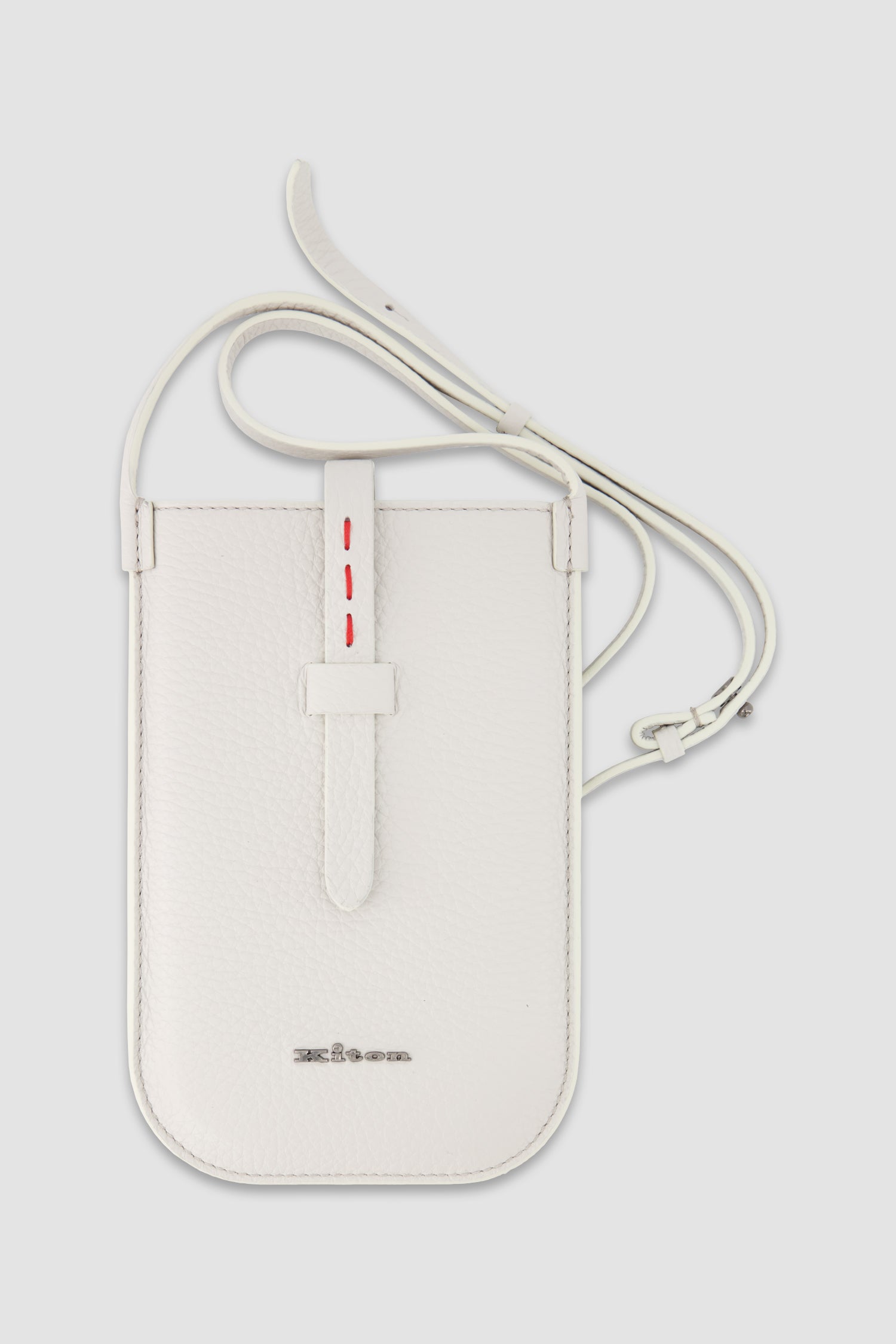Kiton White Deerskin Phone Holder