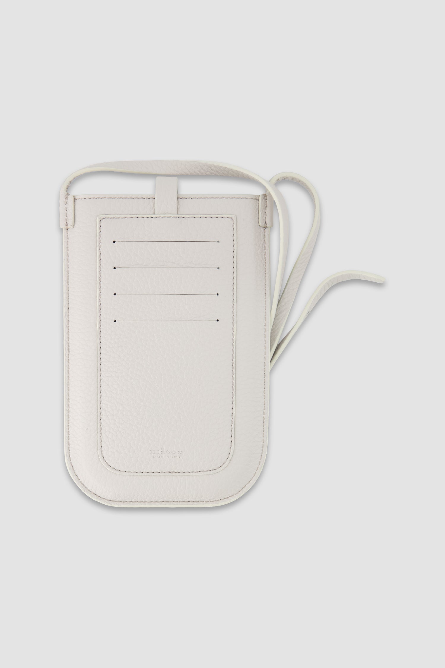 Kiton White Deerskin Phone Holder