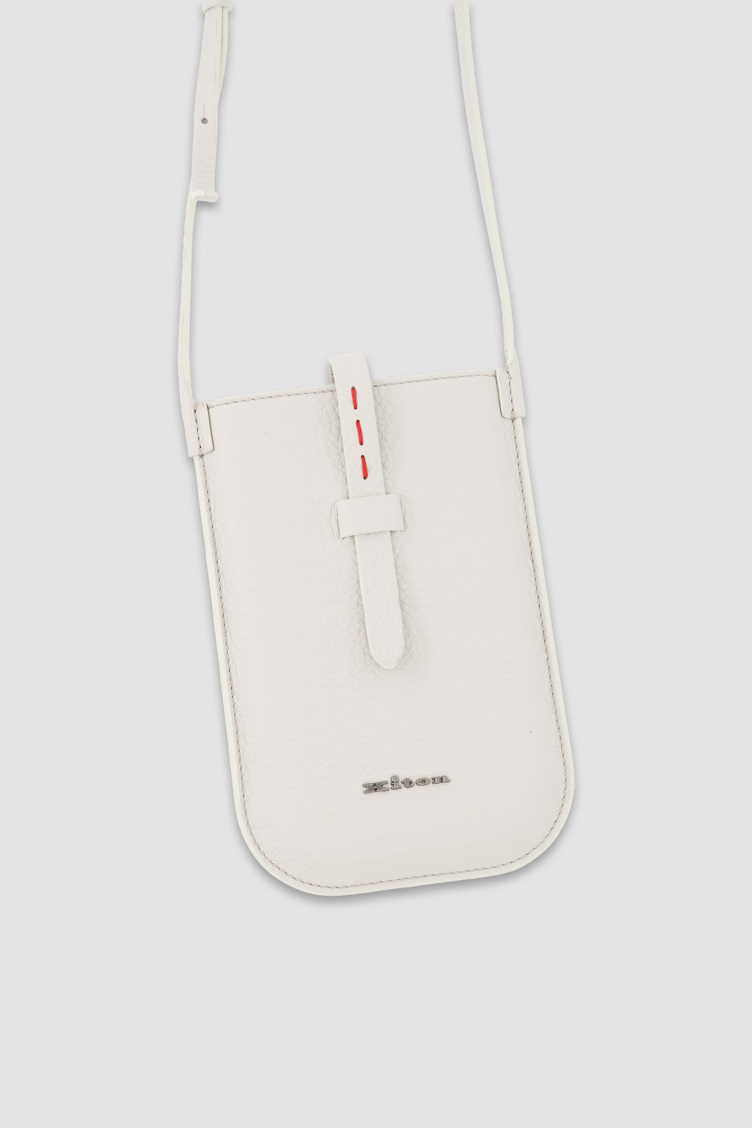 Kiton White Deerskin Phone Holder