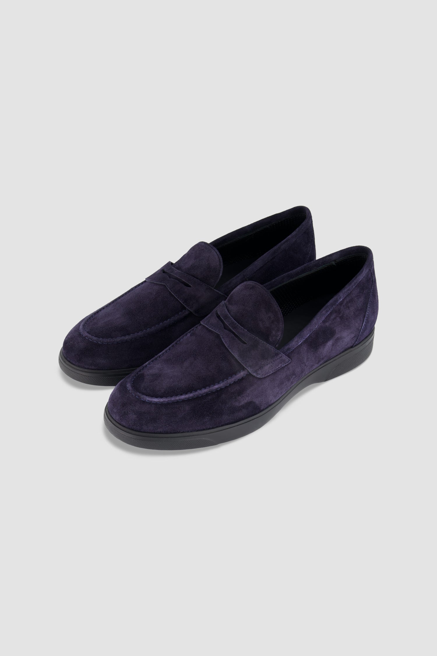 Kiton Navy Calfskin Loafers