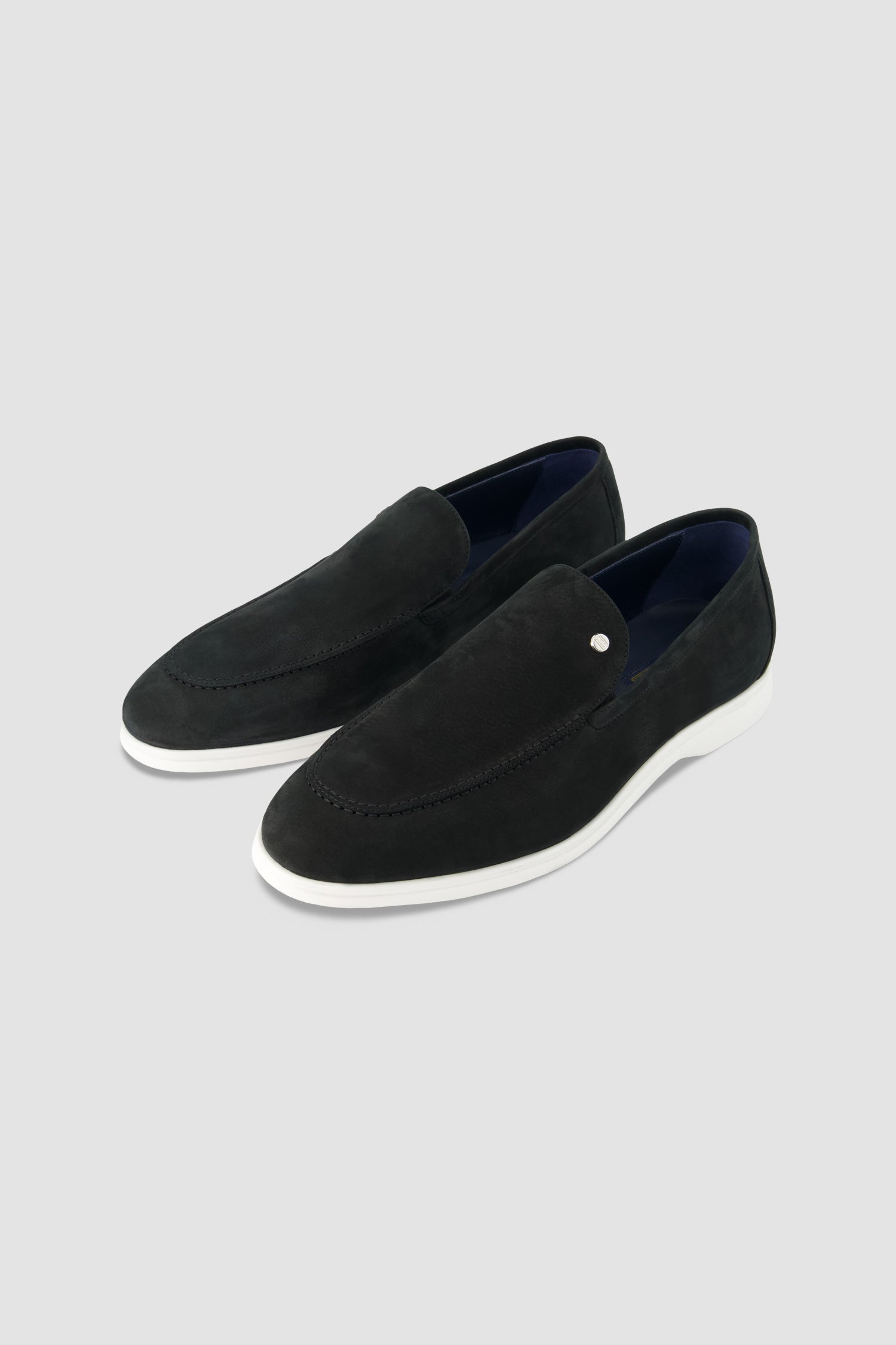 Zilli Black Suede Calfskin Loafers