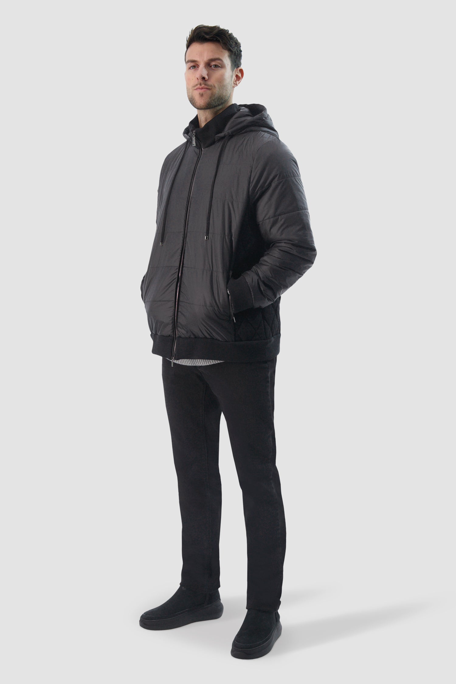 Zilli Black Mock Neck Jacket