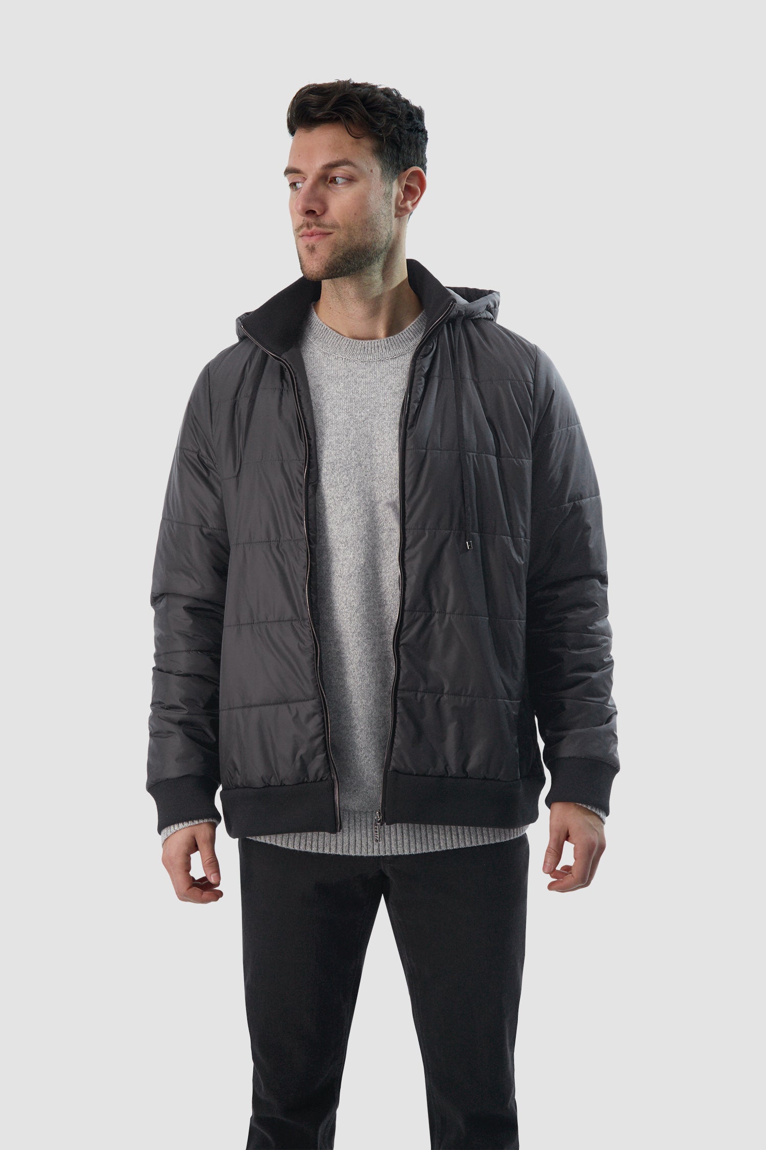 Zilli Black Mock Neck Jacket