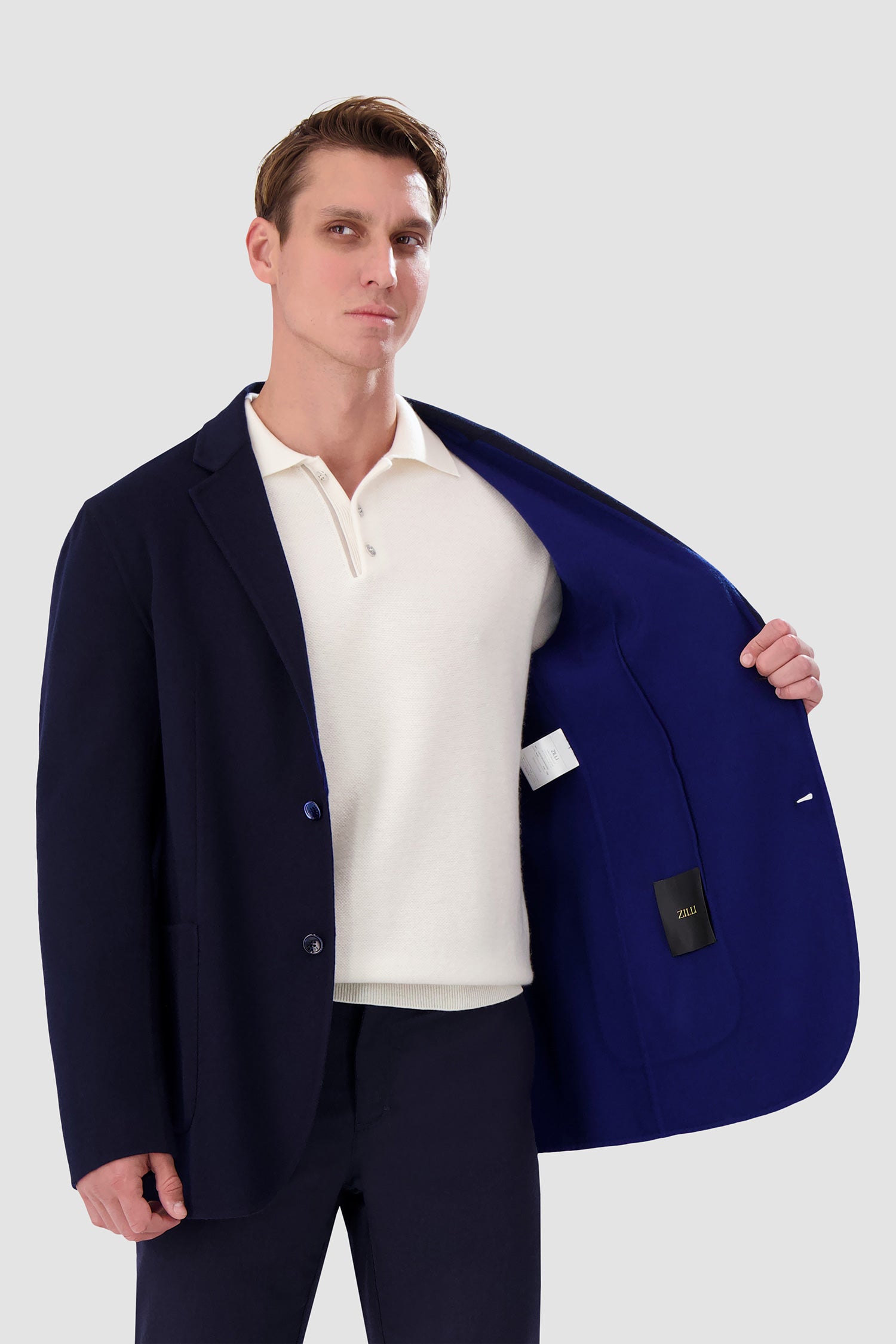 Zilli Navy Unlined Blazer