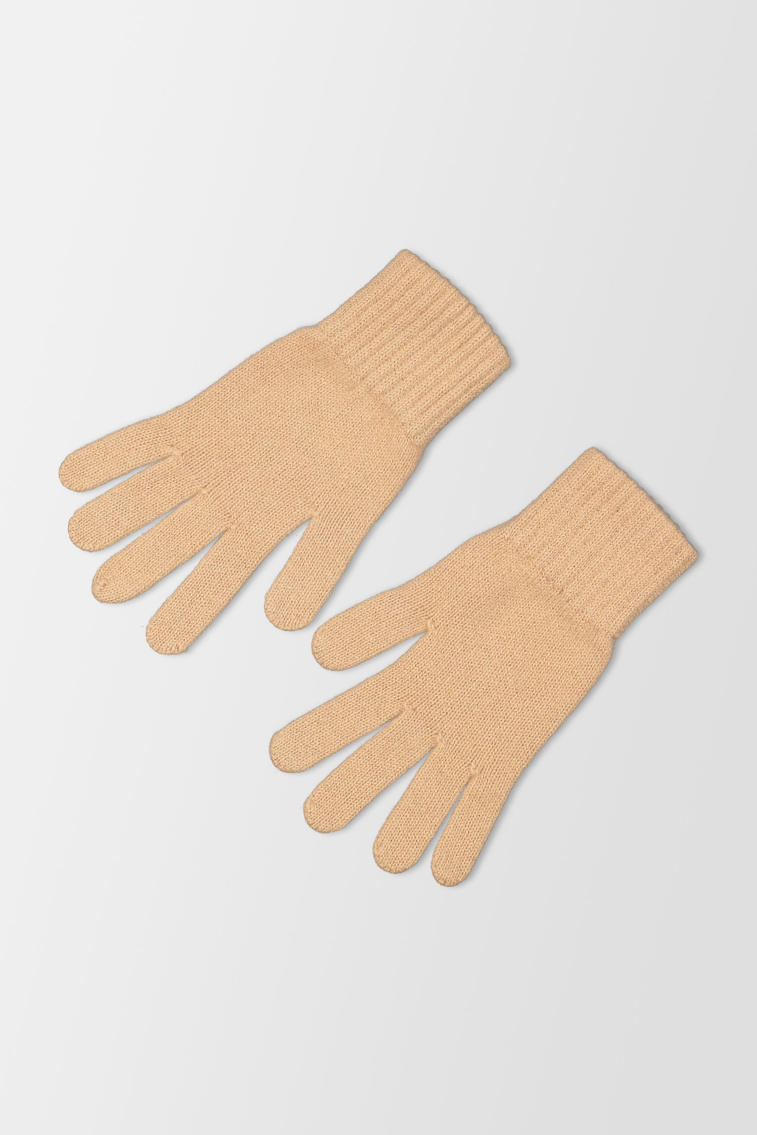 Joshua Ellis Gants tricotés beige foncé