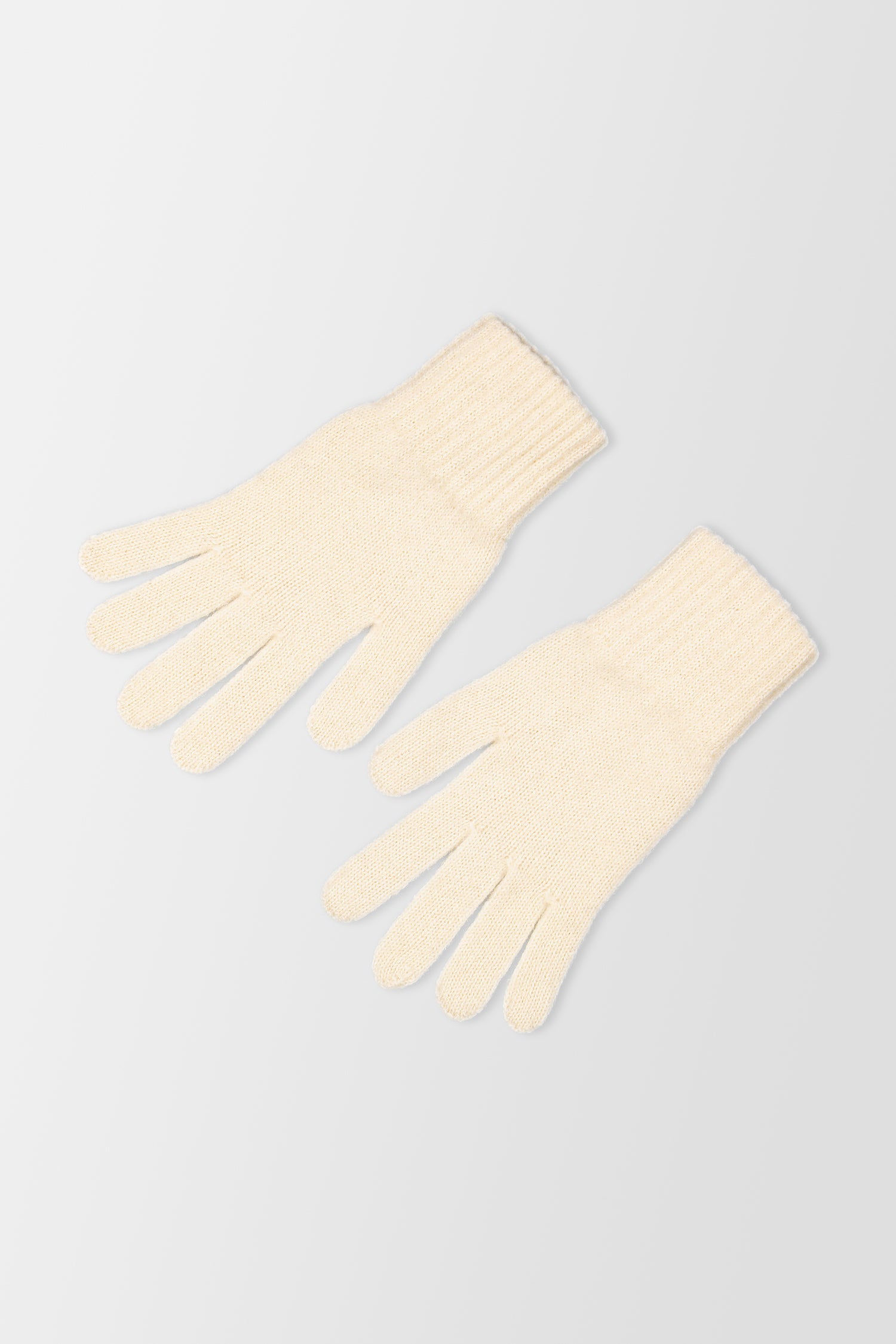 Joshua Ellis Knitted Beige Gloves